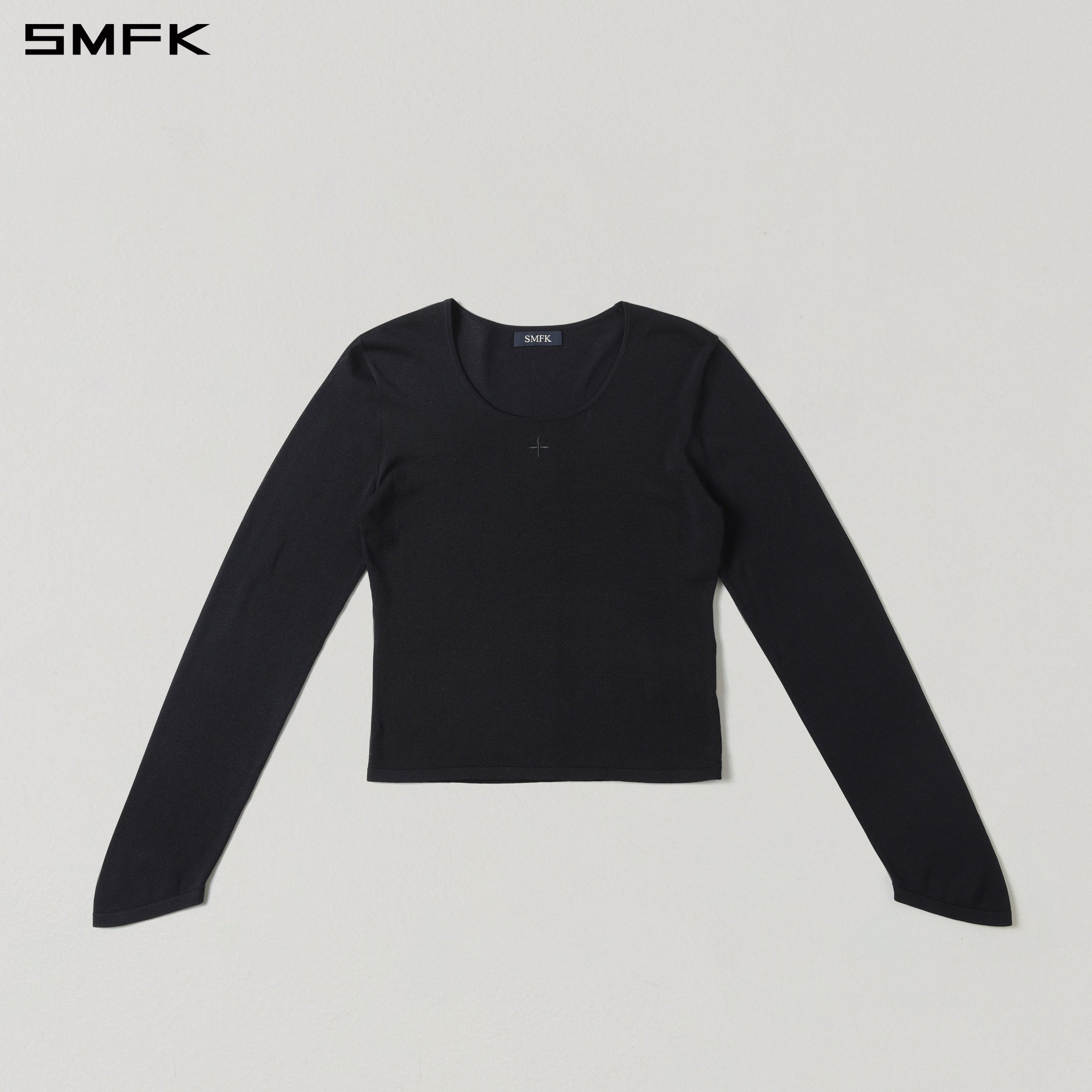 MYTH AEOLUS SLIM KNIT/ACETATE+COTTON WILD BLACK