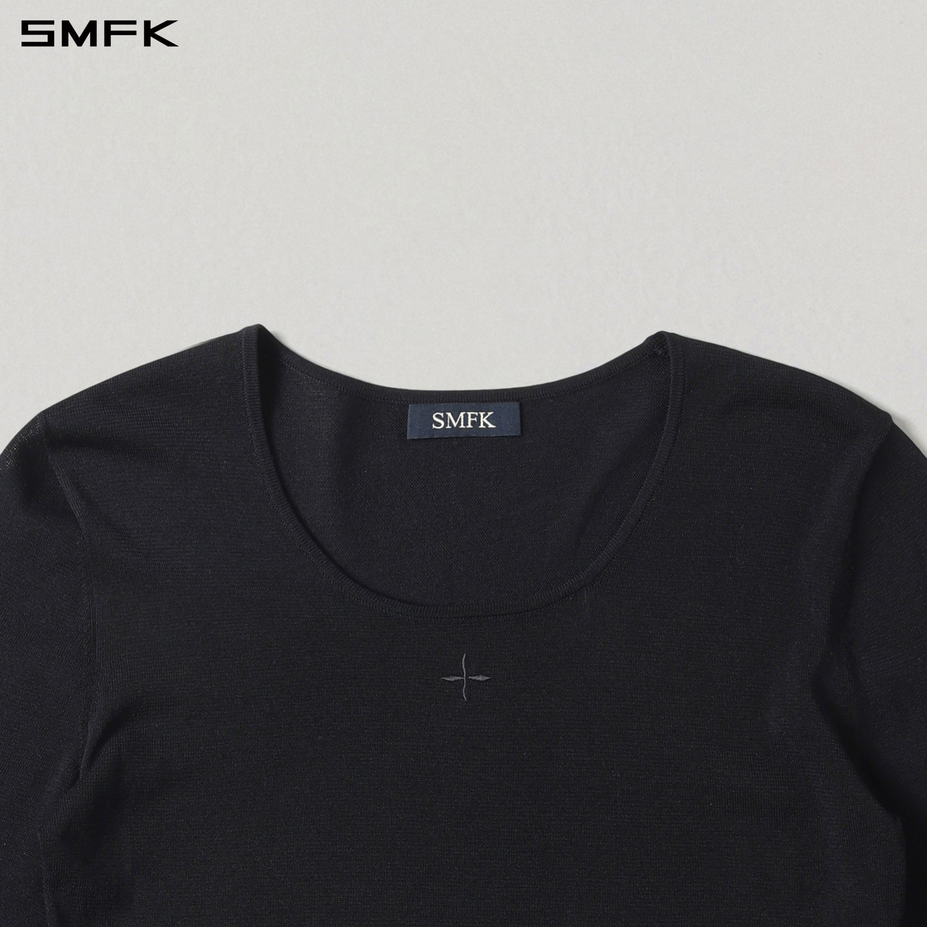 MYTH AEOLUS SLIM KNIT/ACETATE+COTTON WILD BLACK