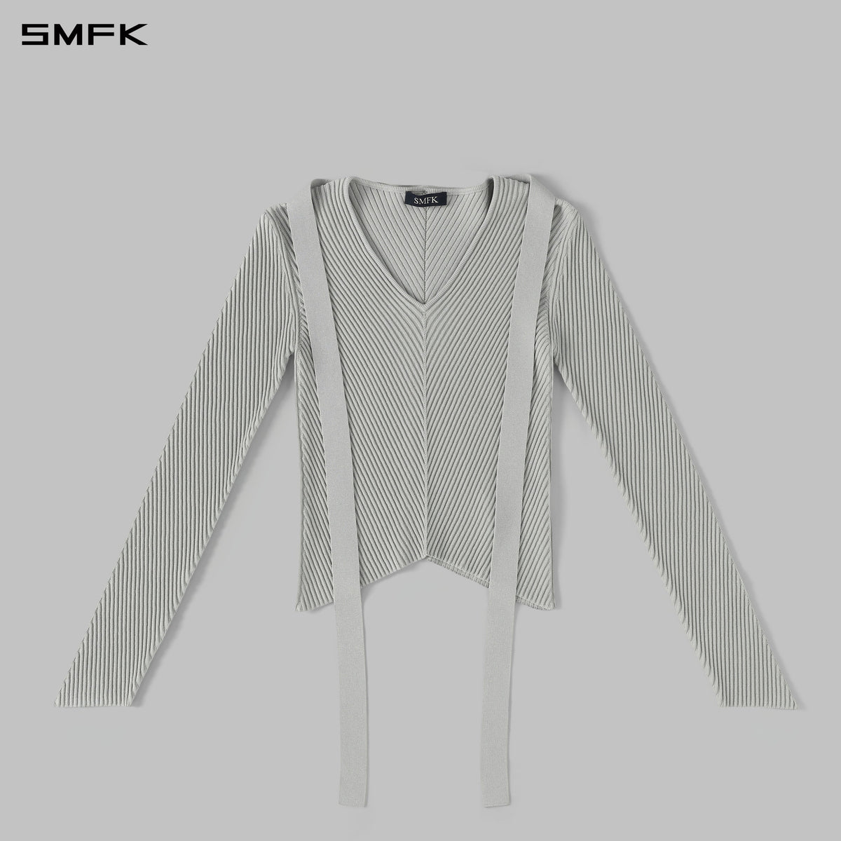 MYTH AEOLUS EVENING SLIM KNIT SWEATER / SILK+LENZING TENCEL+COTTON GLACIER GREY