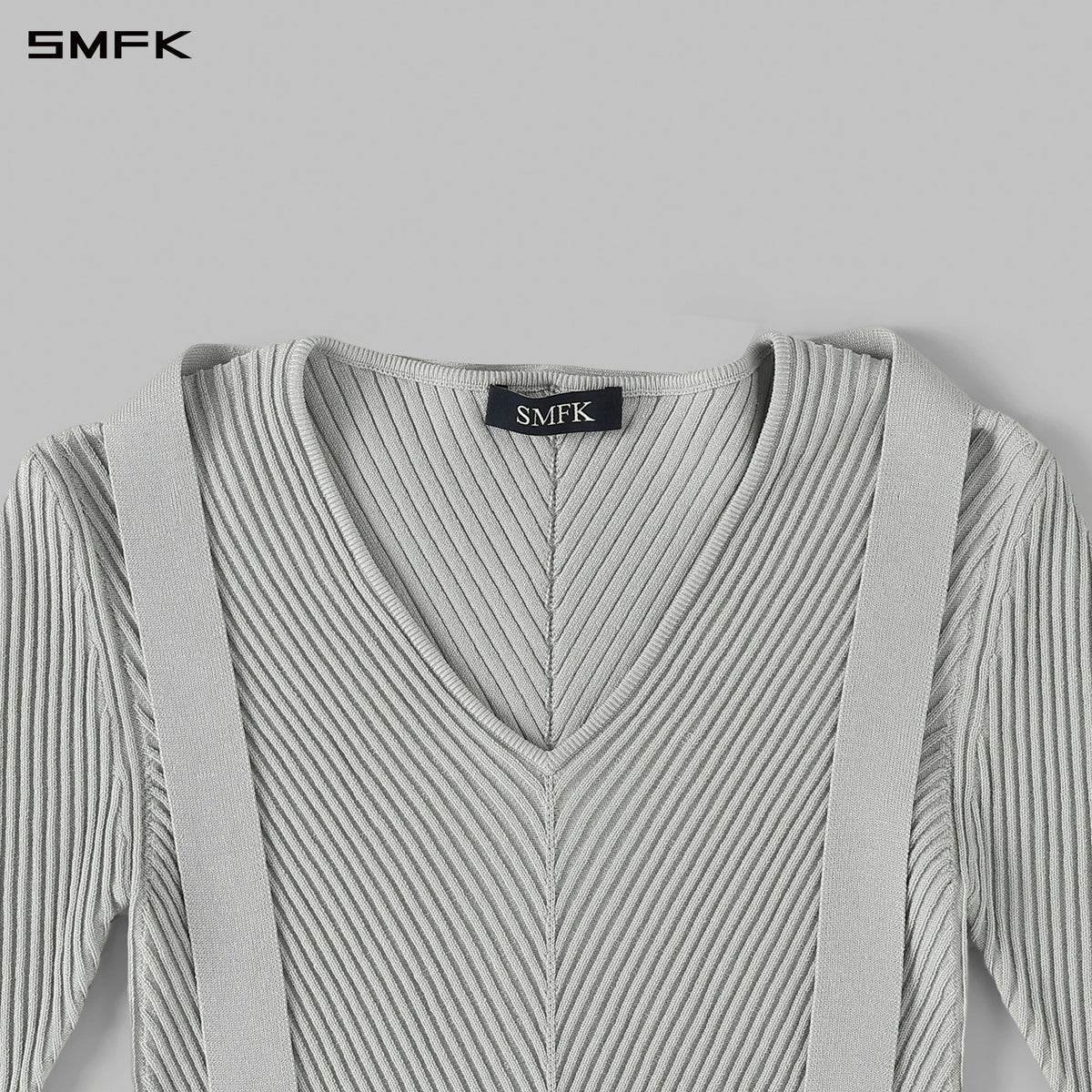 MYTH AEOLUS EVENING SLIM KNIT SWEATER / SILK+LENZING TENCEL+COTTON GLACIER GREY
