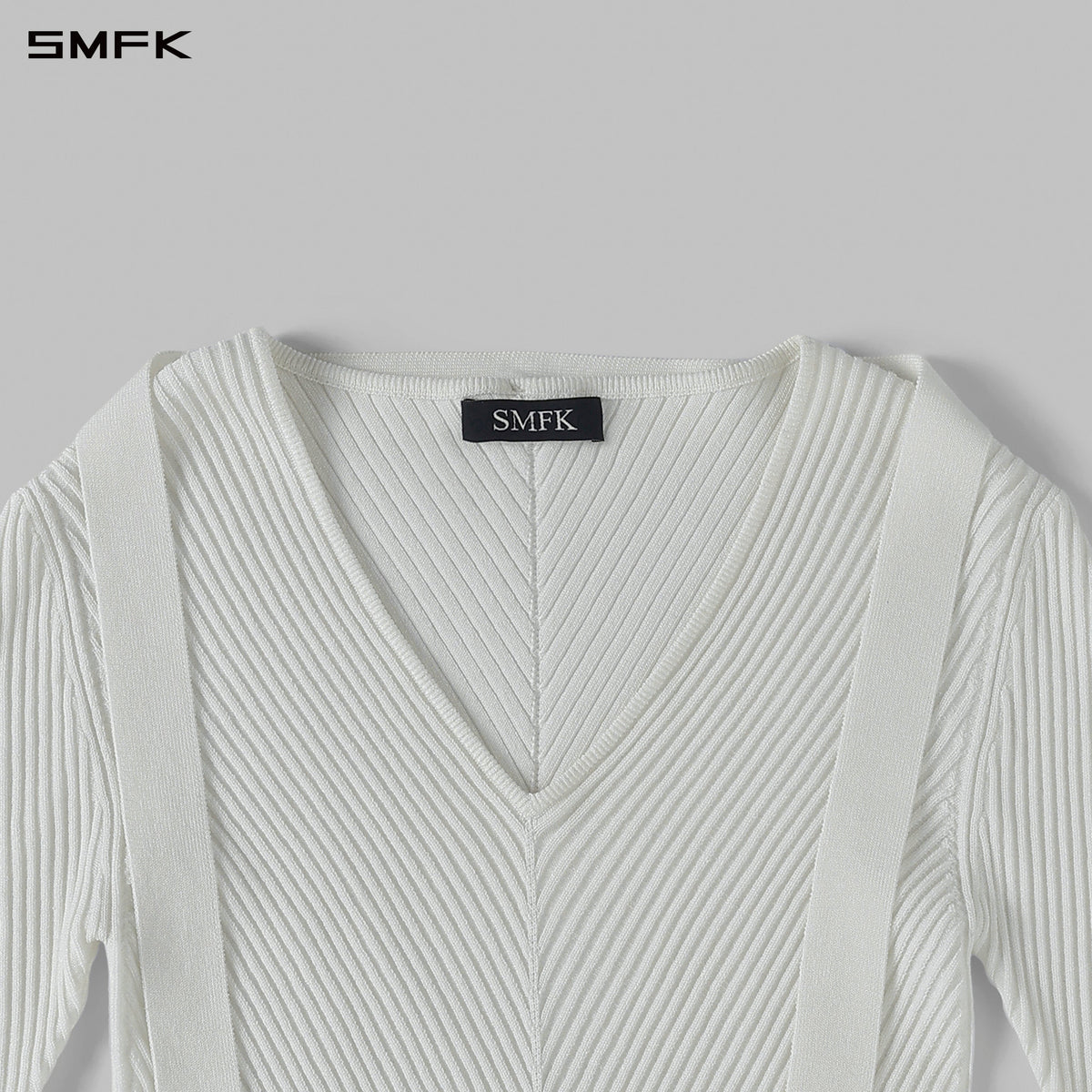 MYTH AEOLUS EVENING SLIM KNIT SWEATER / SILK+LENZING TENCEL+COTTON CLOUD WHITE