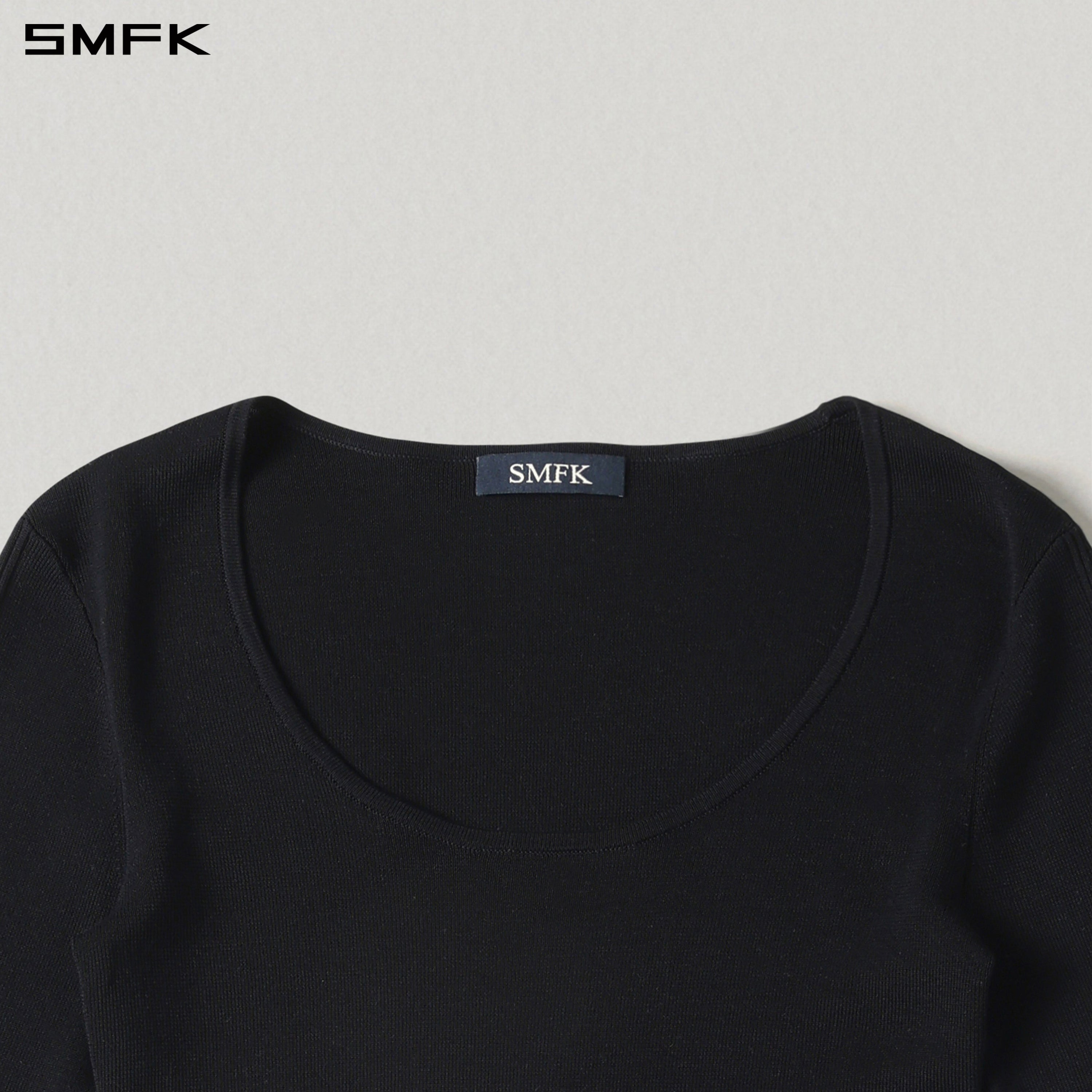 MYTH SIREN EVENING PULLOVER/TENCEL+SILK WILD BLACK