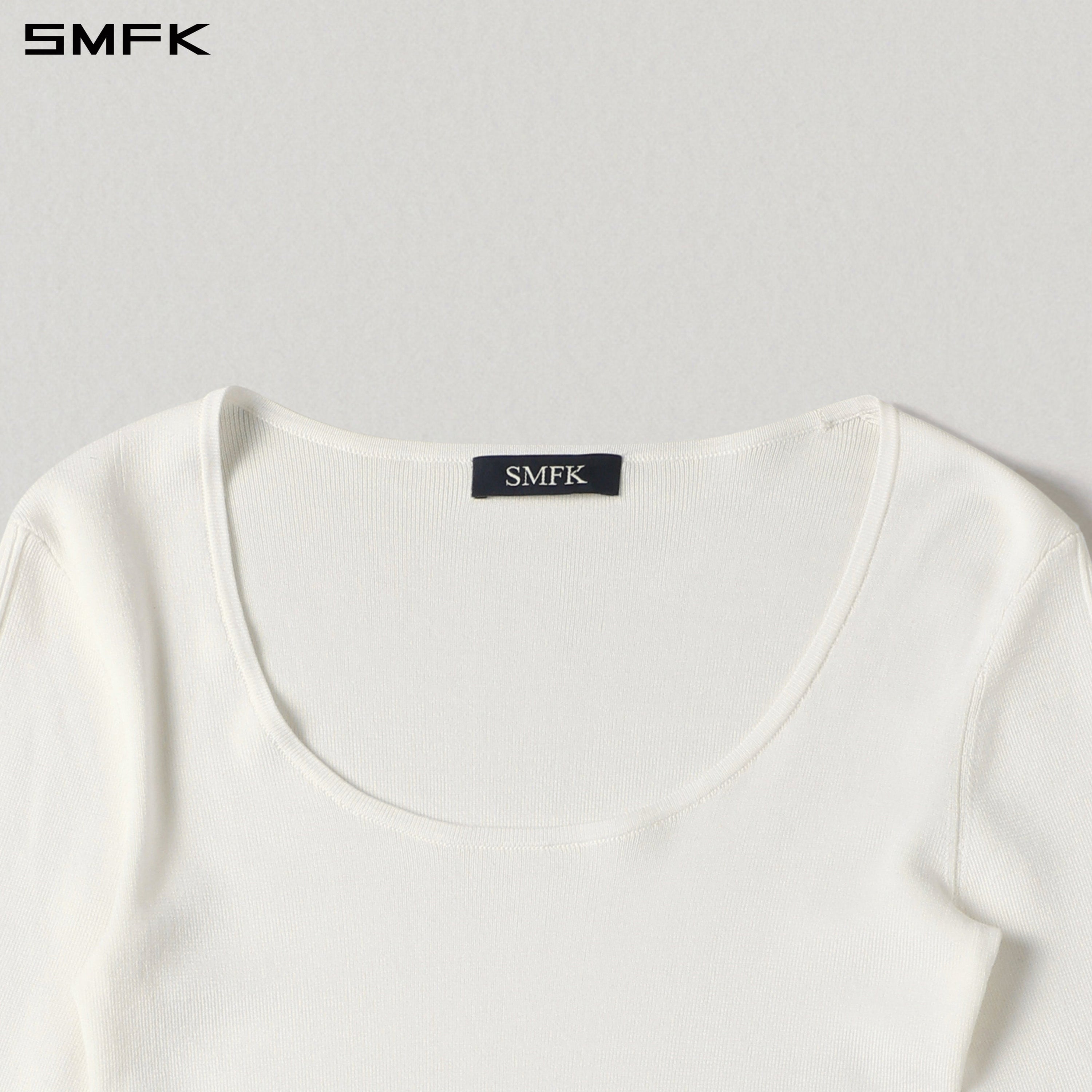 MYTH SIREN EVENING PULLOVER/TENCEL+SILK CLOUD WHITE