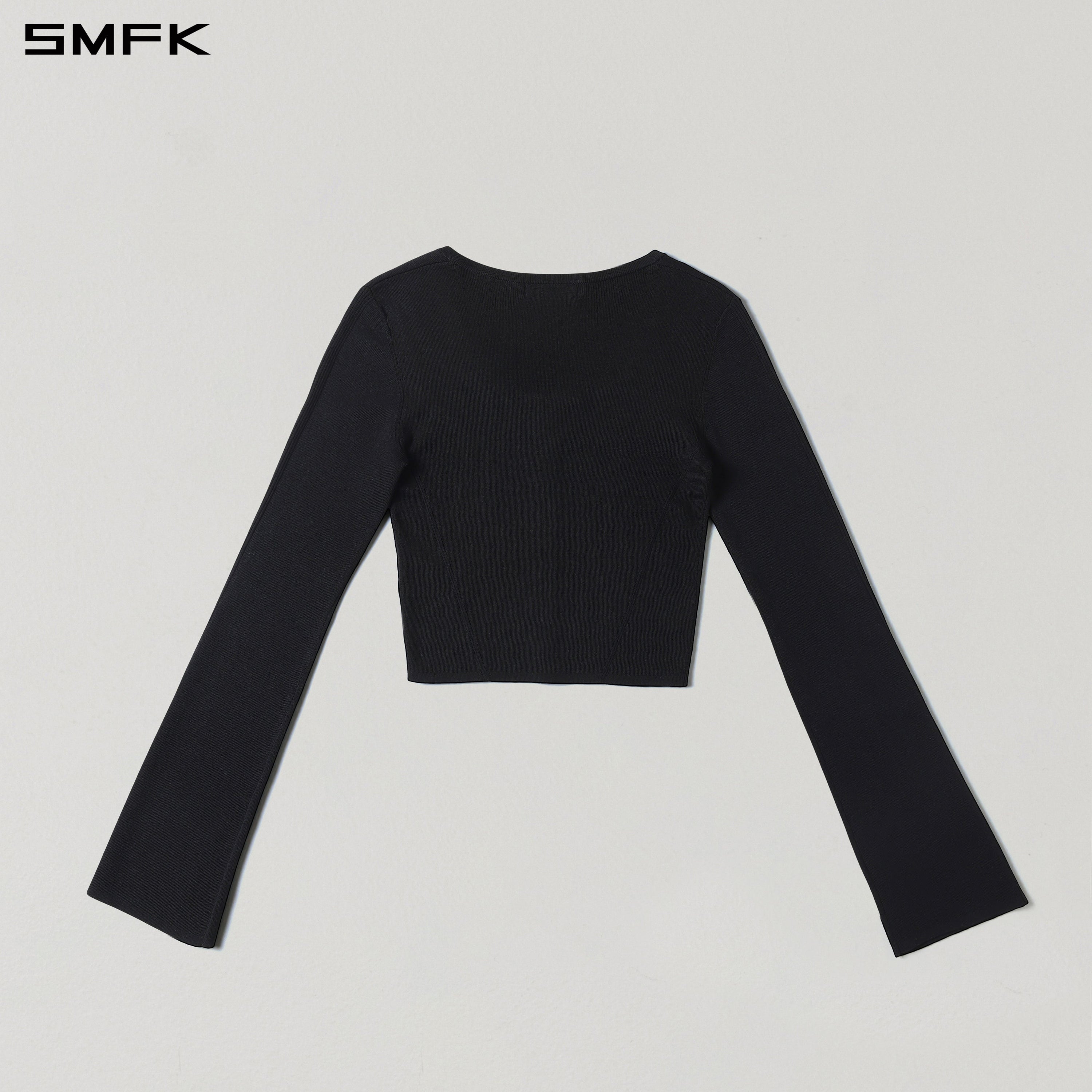 MYTH SEER SLIM KNIT CARDIGAN/TENCEL+SILK WILD BLACK