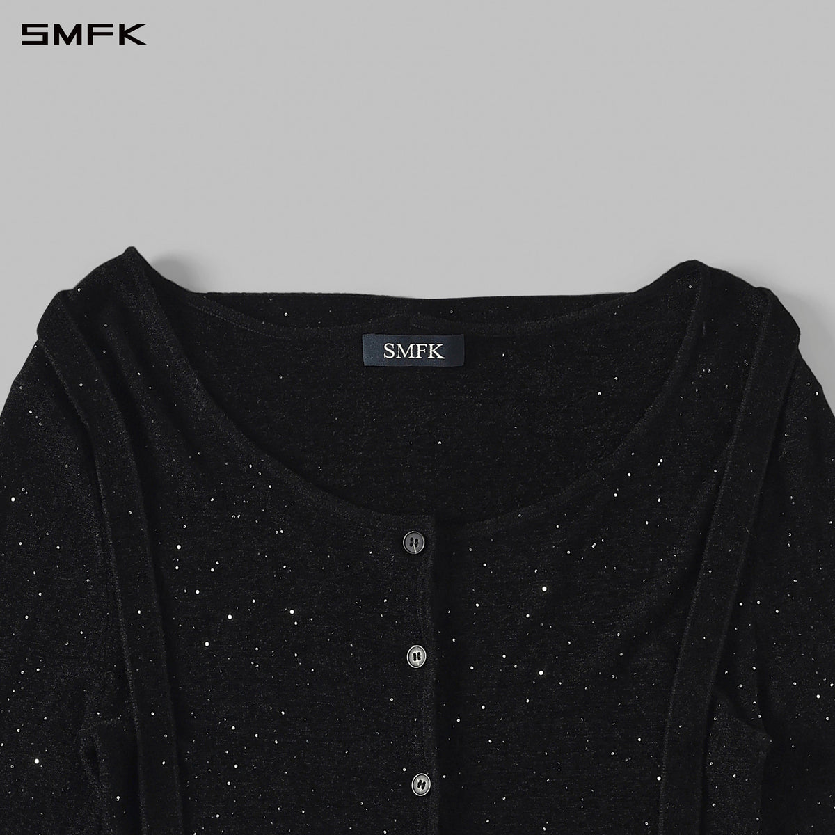 MYTH AEOLUS CLOAK KNIT CARDIGAN/STARRY VELVET GALAXY BLACK