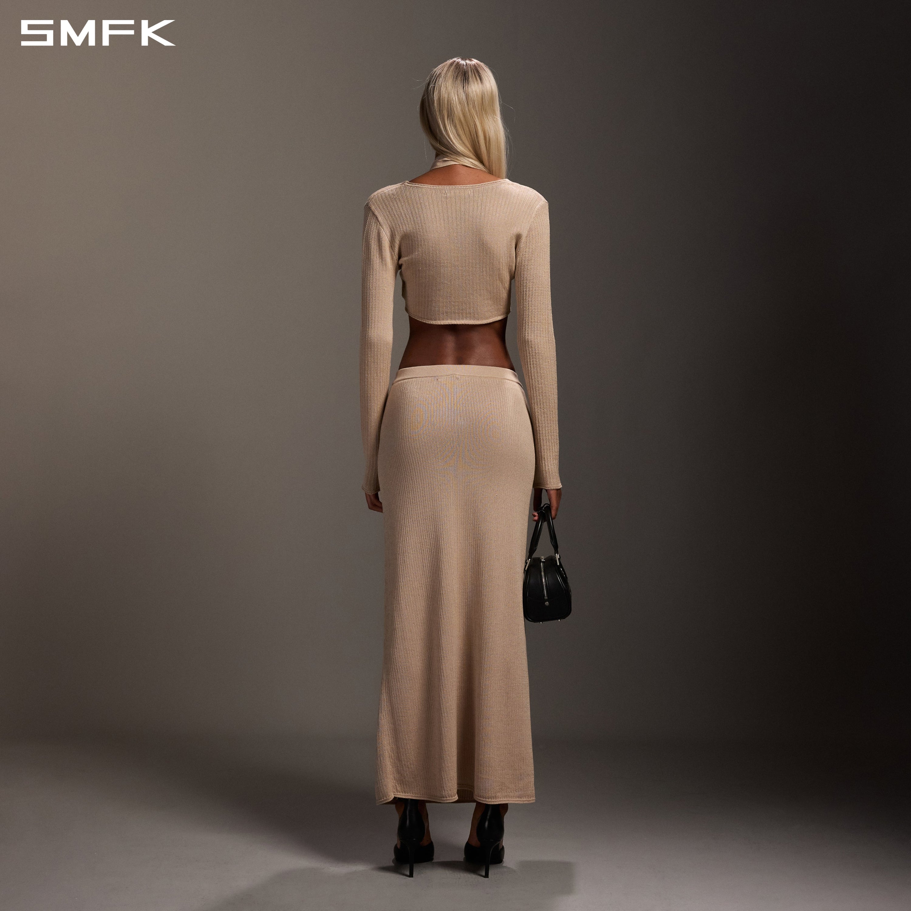 MYTH SIREN SHORT KNIT CARDIGAN/TENCEL+SILK FRESH SKIN