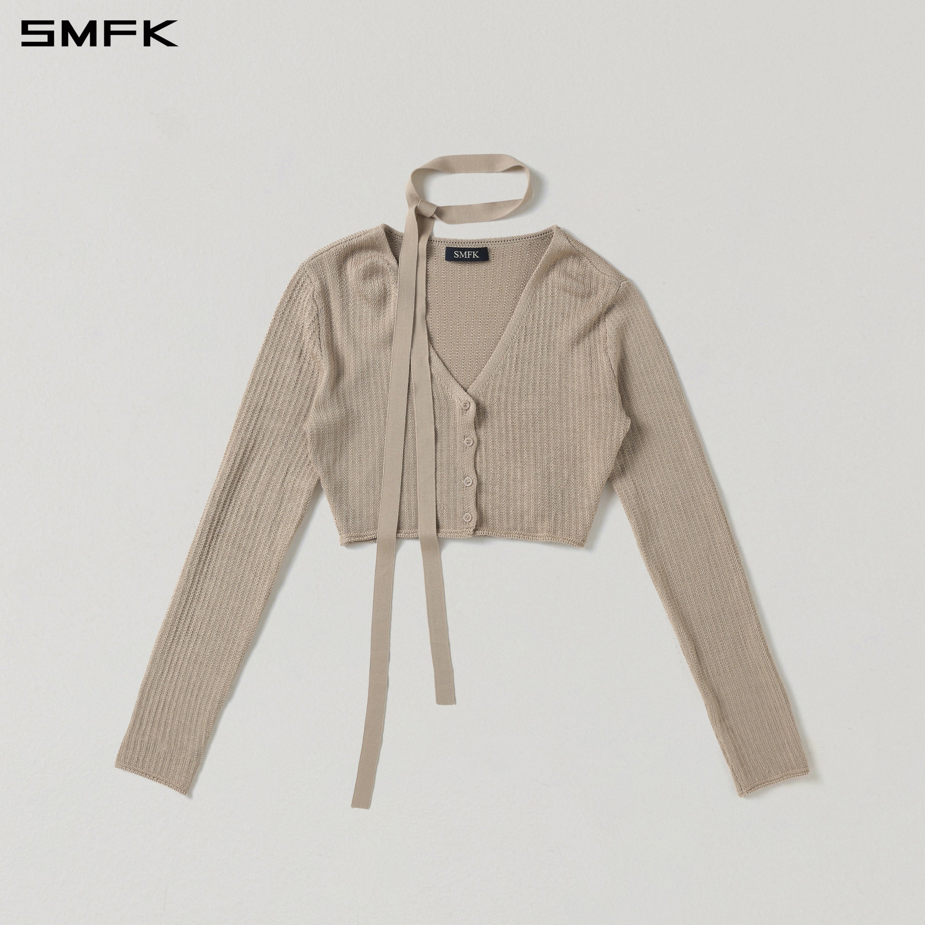 MYTH SIREN SHORT KNIT CARDIGAN/TENCEL+SILK FRESH SKIN