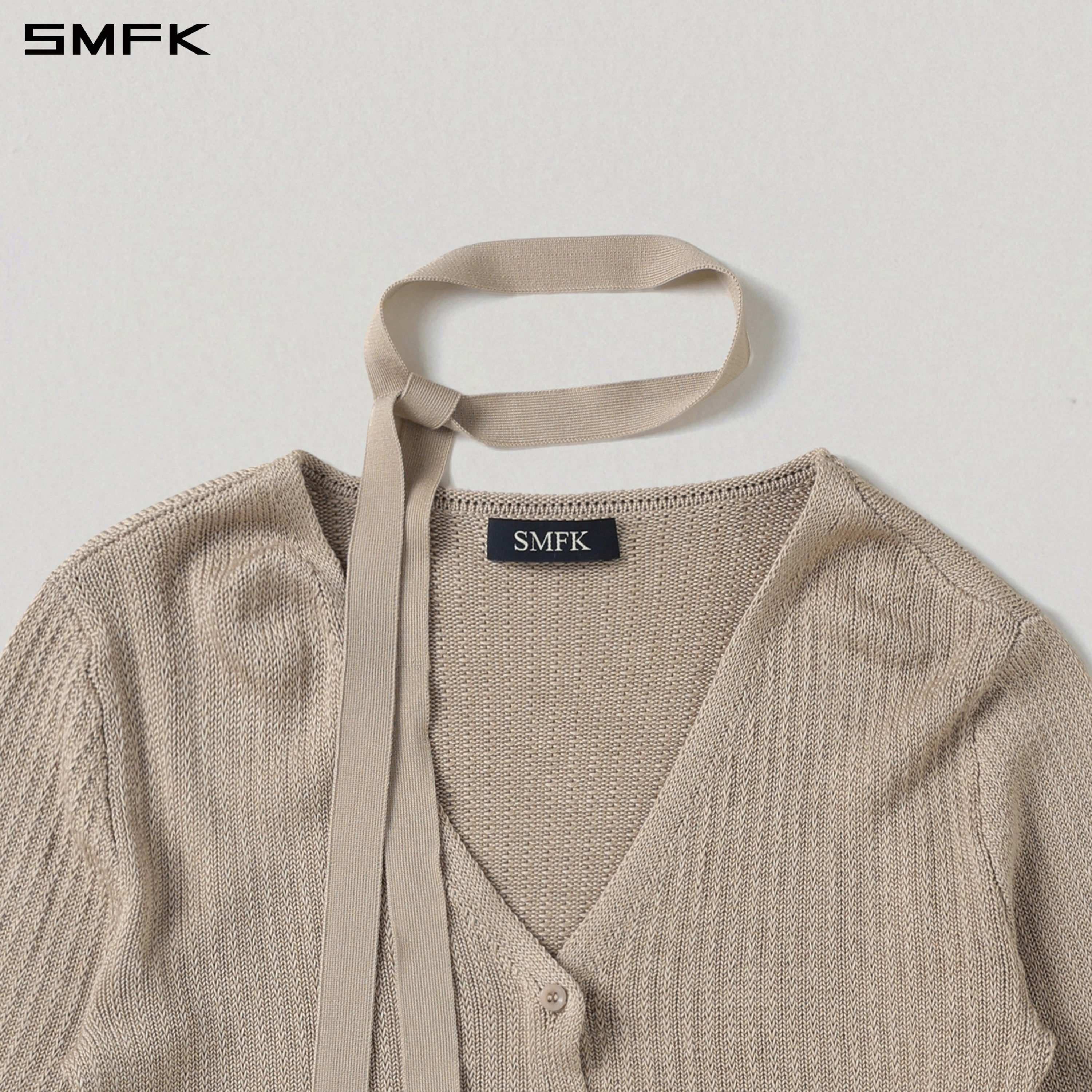 MYTH SIREN SHORT KNIT CARDIGAN/TENCEL+SILK FRESH SKIN