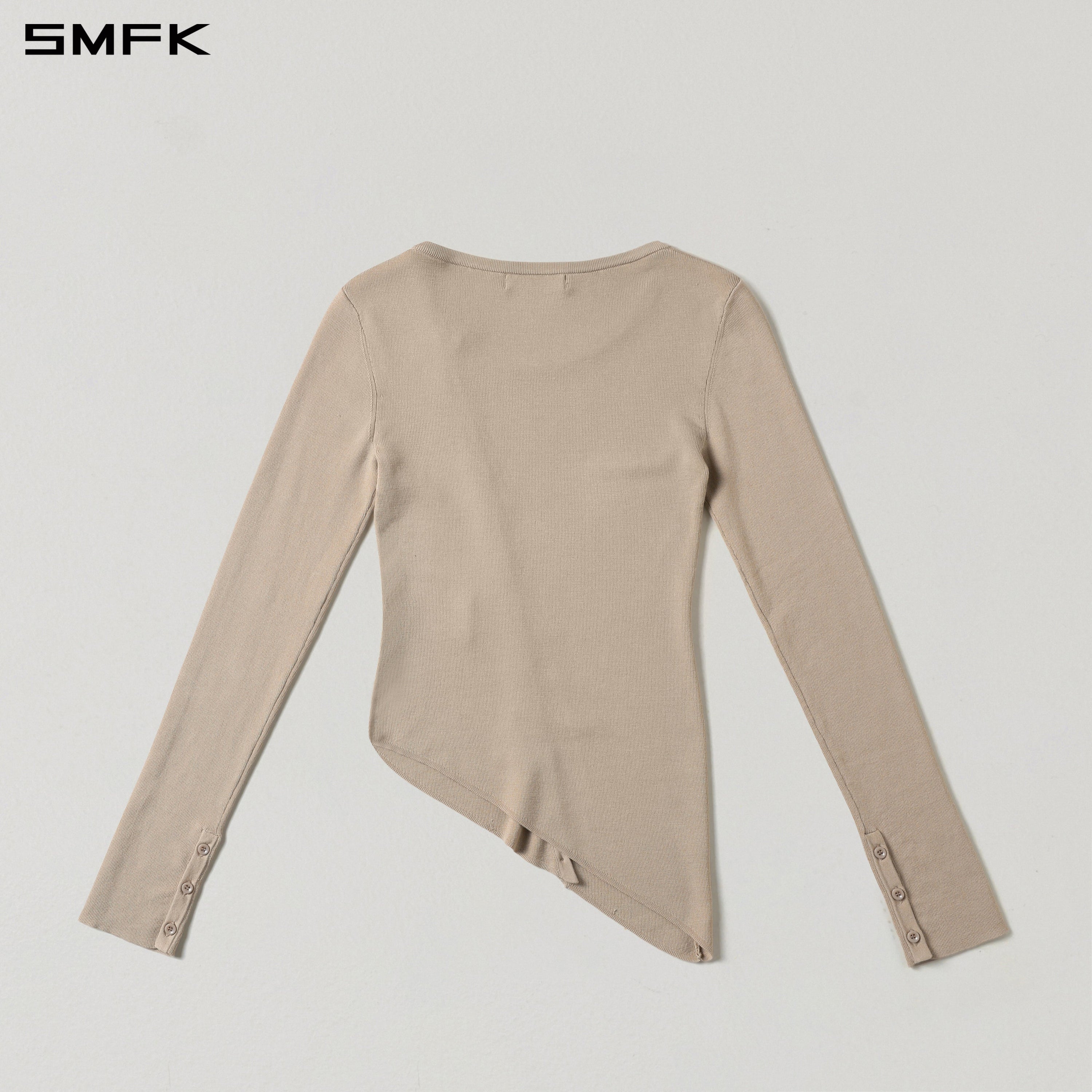 MYTH AEOLUS ASYMMETRY SLIM KNIT CARDIGAN/TENCEL+SILK FRESH SKIN