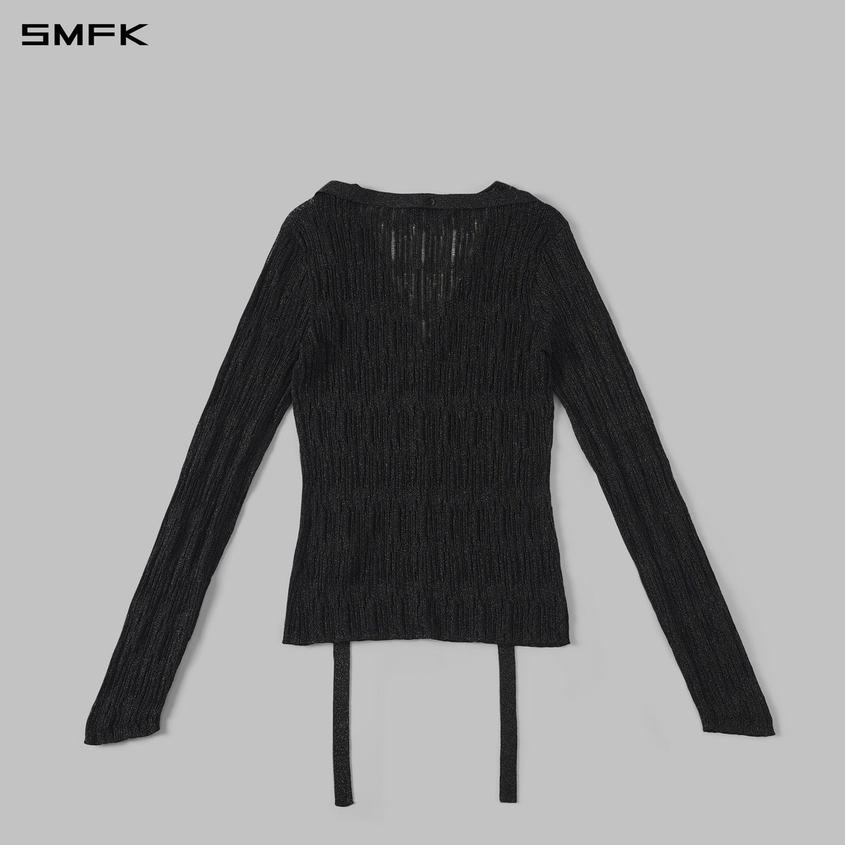MYTH SIREN EVENING KNIT CARDIGAN/METALLIC YARN AURORA BLACK