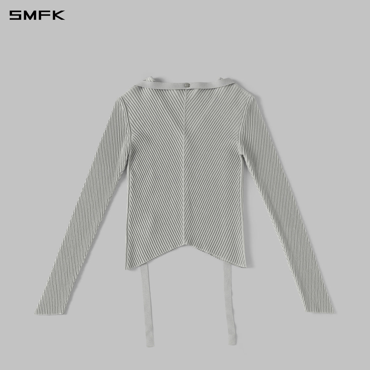 MYTH AEOLUS SYMMETRY EVENING KNIT CARDIGAN/LENZING TENCEL+SILK GLACIER GREY