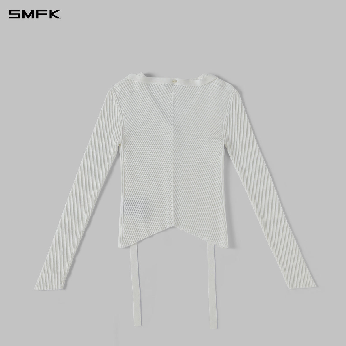 MYTH AEOLUS SYMMETRY EVENING KNIT CARDIGAN/LENZING TENCEL+SILK CLOUD WHITE