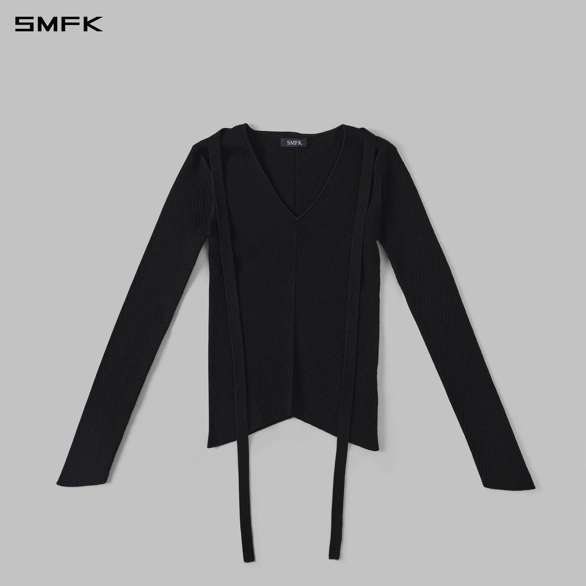 MYTH AEOLUS SYMMETRY EVENING KNIT PULLOVER/LENZING TENCEL+SILK WILD BLACK