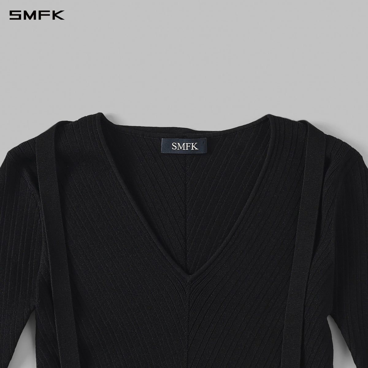 MYTH AEOLUS SYMMETRY EVENING KNIT PULLOVER/LENZING TENCEL+SILK WILD BLACK