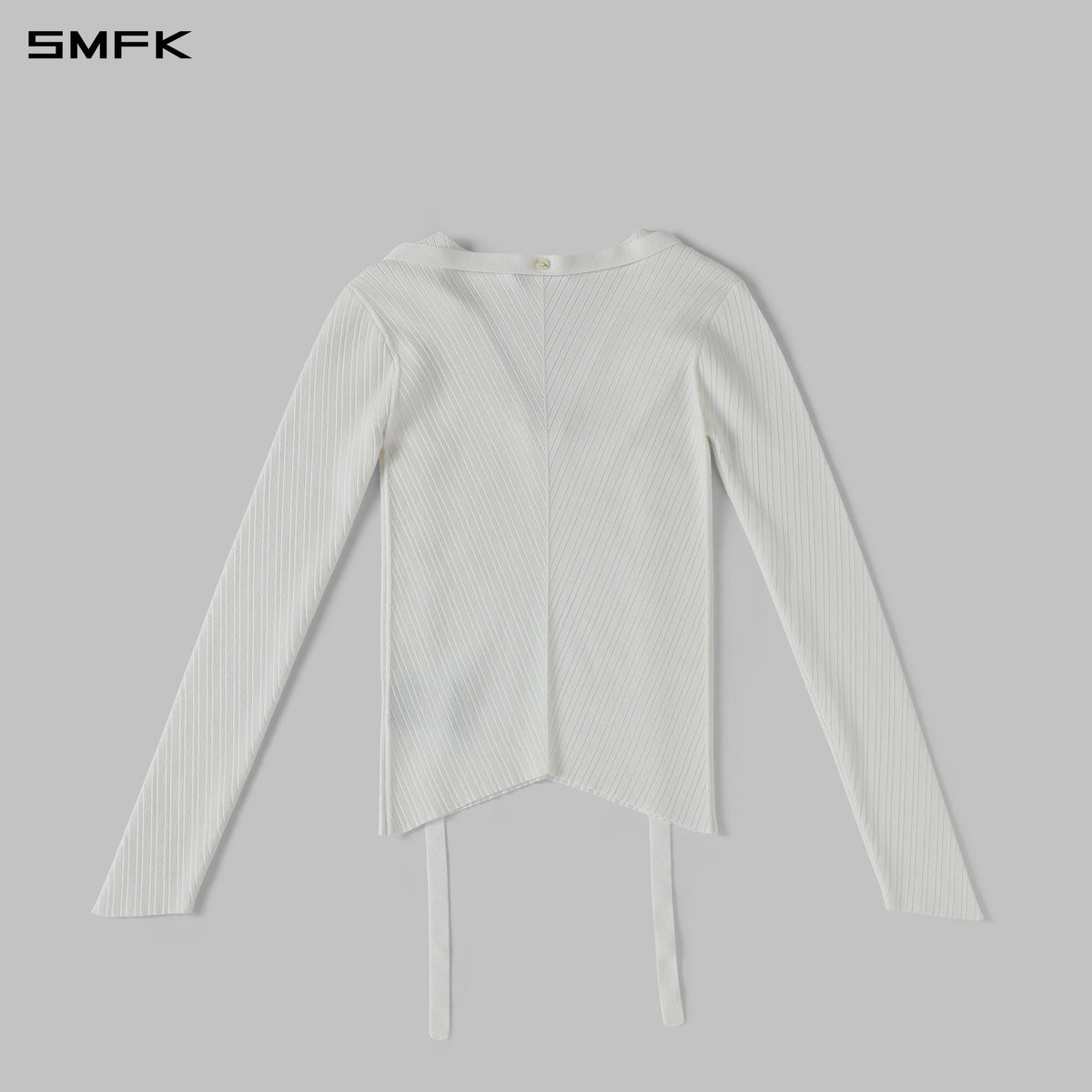 MYTH AEOLUS SYMMETRY EVENING KNIT PULLOVER/LENZING TENCEL+SILK CLOUD WHITE