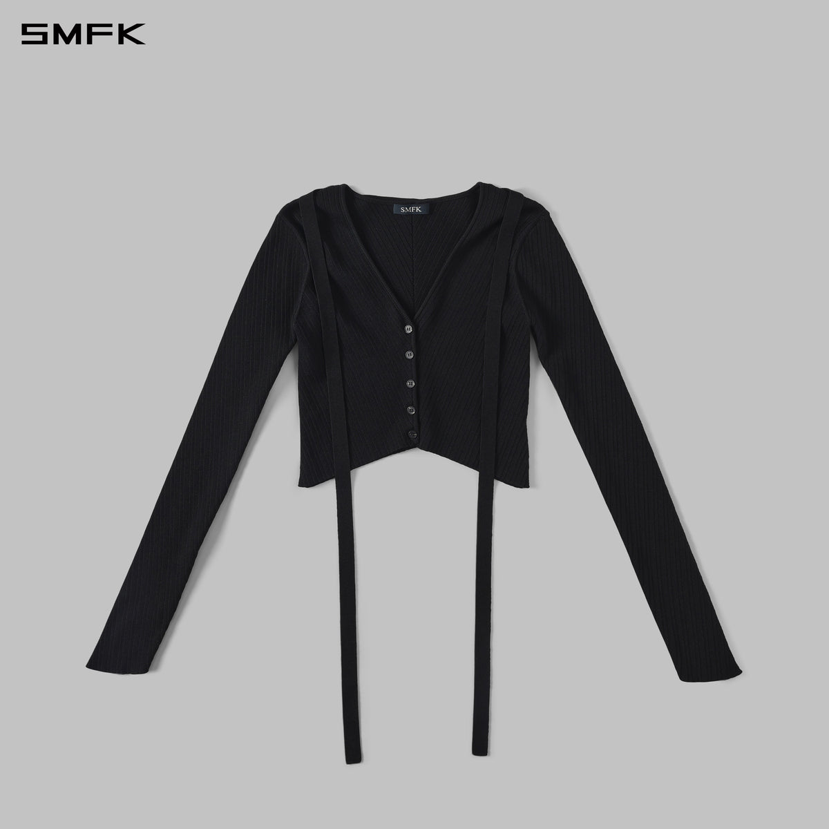 MYTH AEOLUS SYMMETRY EVENING KNIT CARDIGAN/LENZING TENCEL+SILK+COTTON WILD BLACK