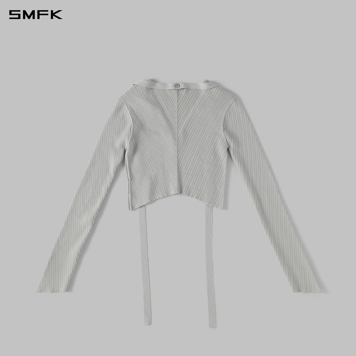MYTH AEOLUS SYMMETRY EVENING KNIT CARDIGAN/LENZING TENCEL+SILK+COTTON GLACIER GREY