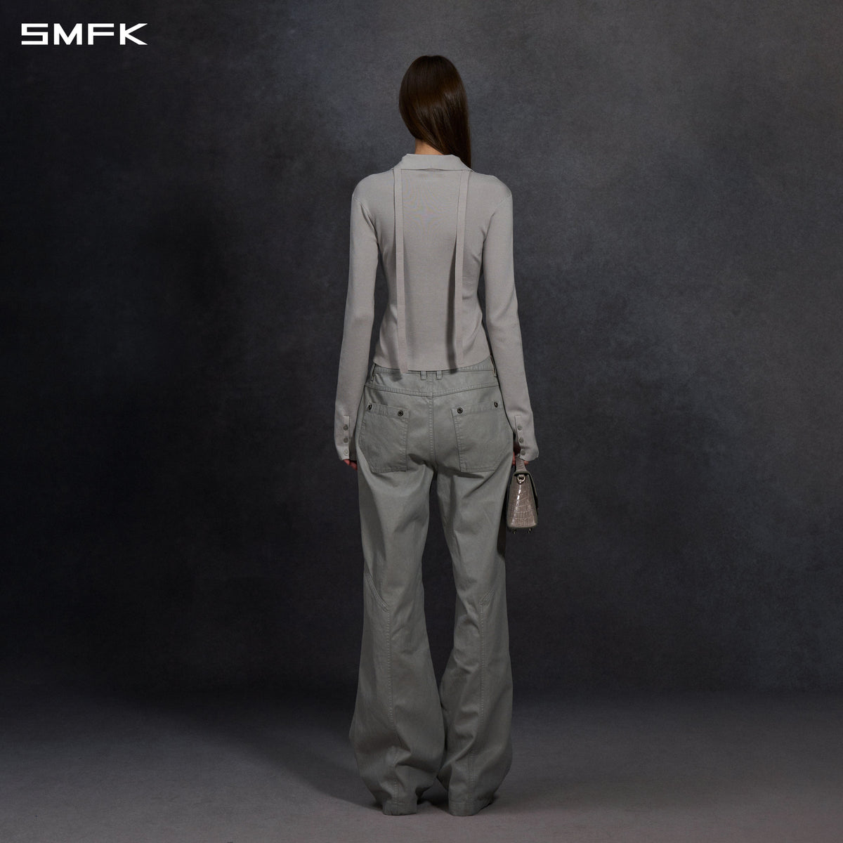 MYTH SIREN EVENING SLIM KNIT SHIRT/LENZING TENCEL+SILK+COTTON GLACIER GREY
