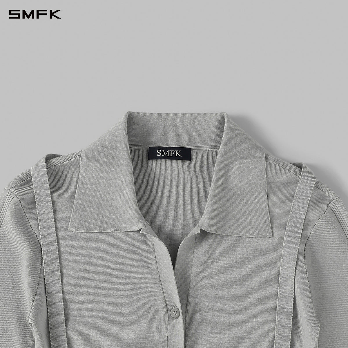 MYTH SIREN EVENING SLIM KNIT SHIRT/LENZING TENCEL+SILK+COTTON GLACIER GREY