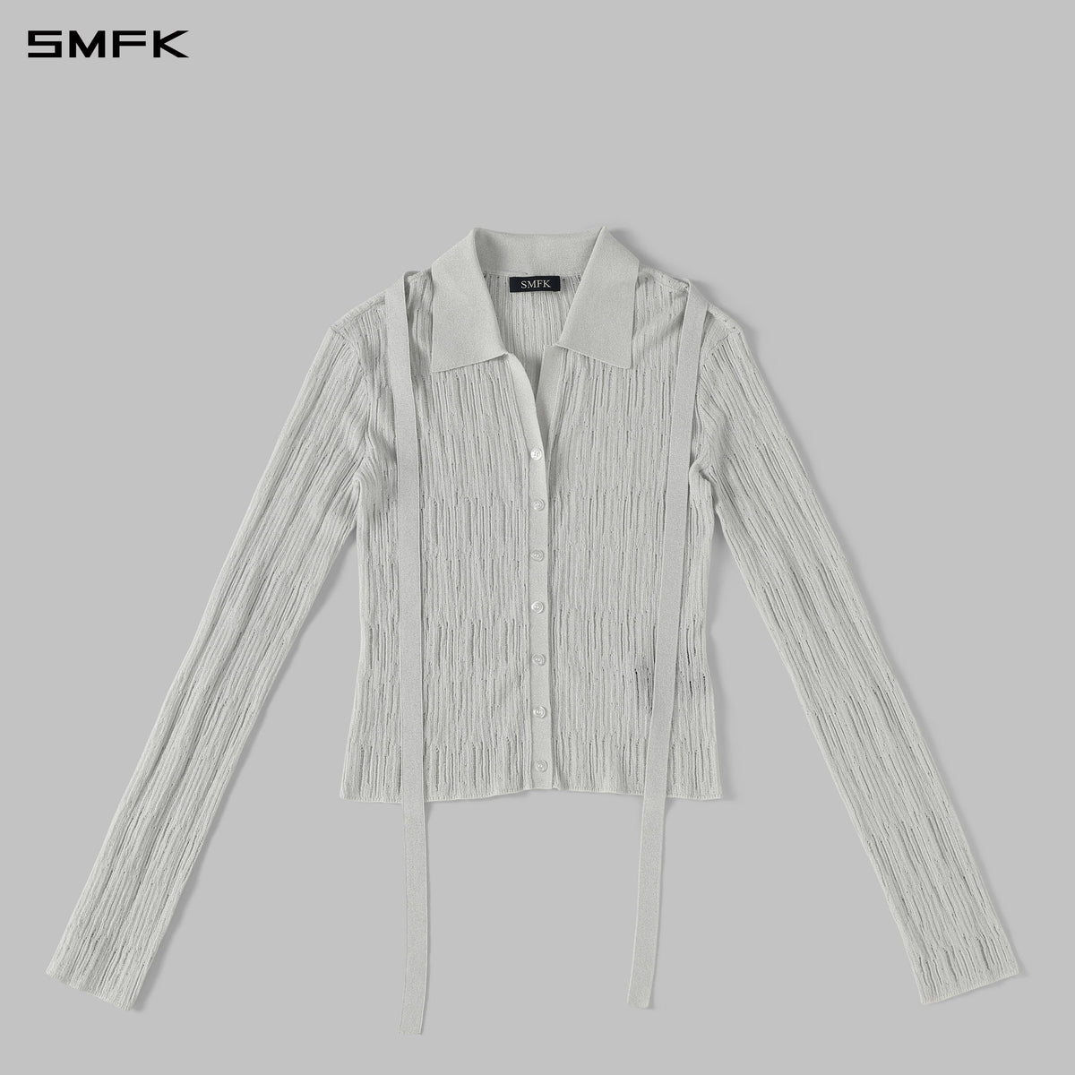 MYTH SIREN AURORA EVENING SLIM KNIT SHIRT/METALLIC YARN AURORA SLIVER