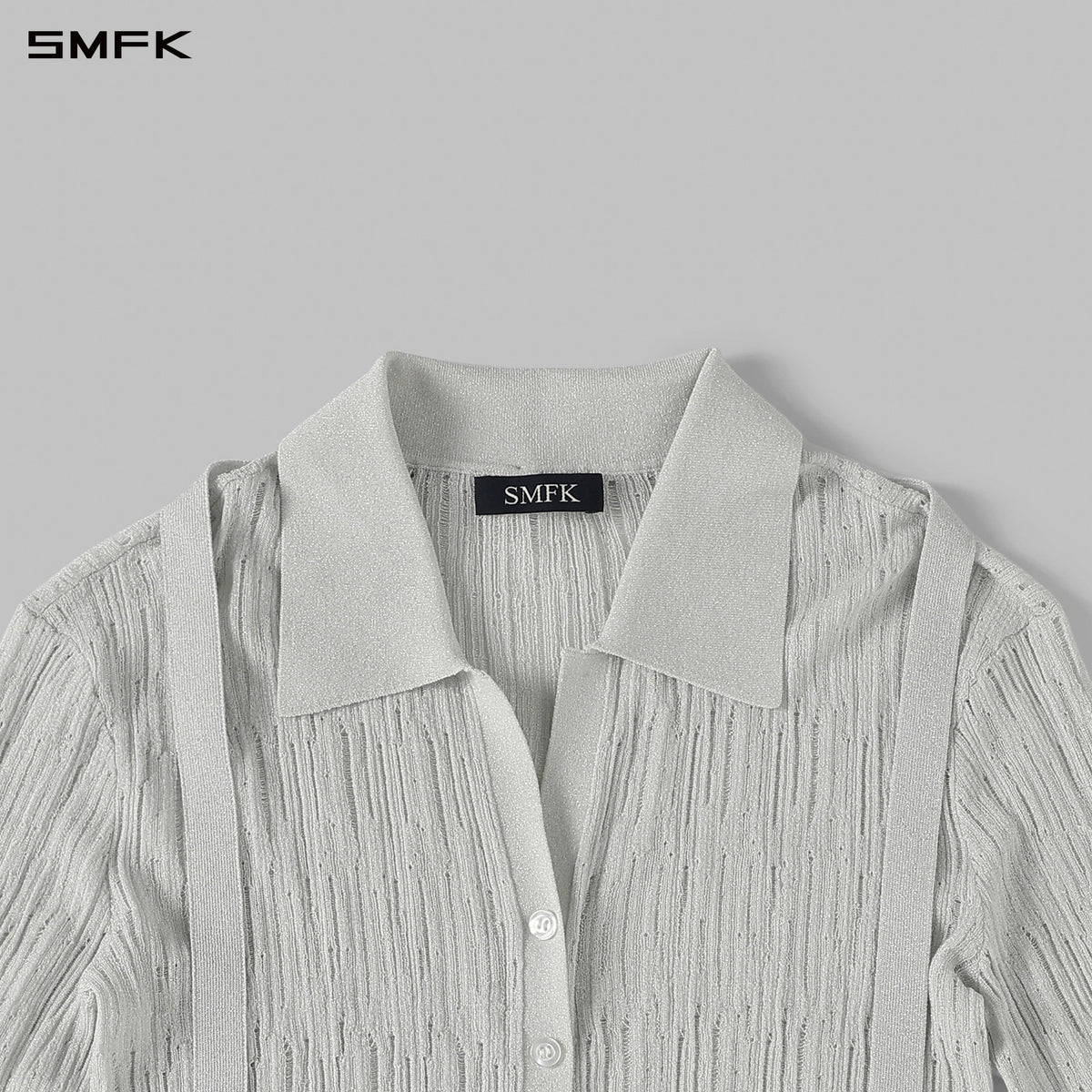 MYTH SIREN AURORA EVENING SLIM KNIT SHIRT/METALLIC YARN AURORA SLIVER