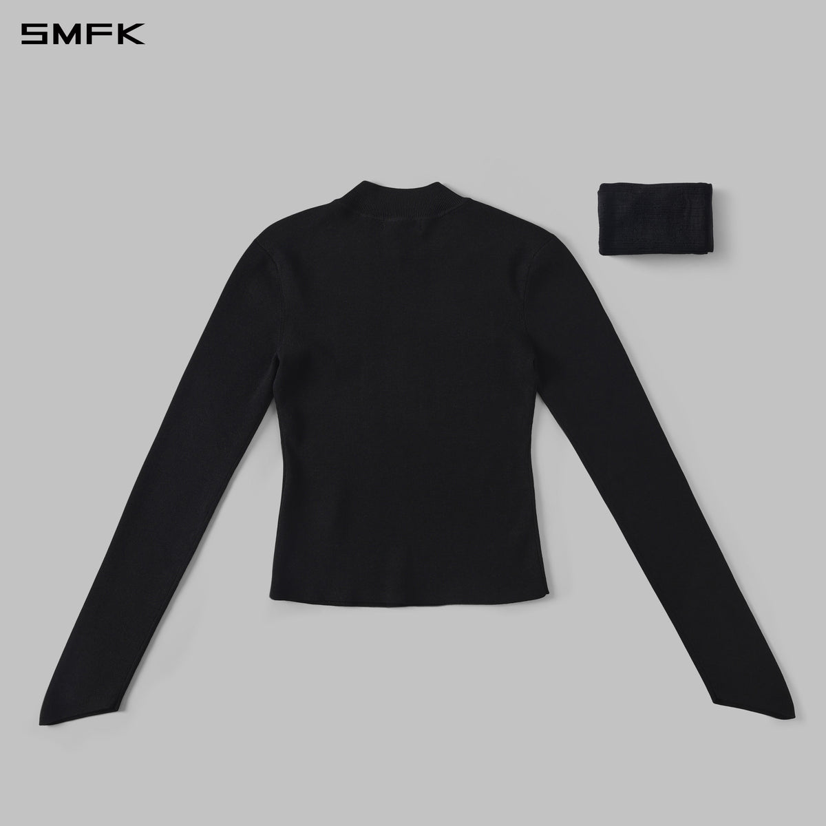 MYTH SIREN AURORA EVENING STYLIST SLIM KNIT SHIRT/LENZING TENCEL+SILK+COTTON WILD BLACK