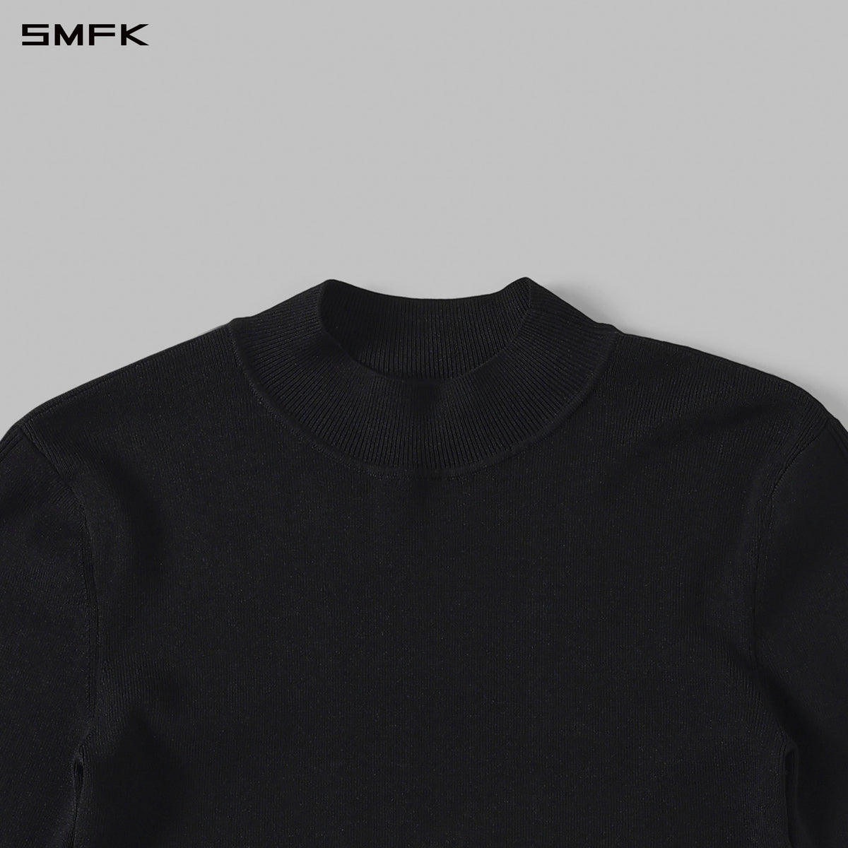 MYTH SIREN AURORA EVENING STYLIST SLIM KNIT SHIRT/LENZING TENCEL+SILK+COTTON WILD BLACK