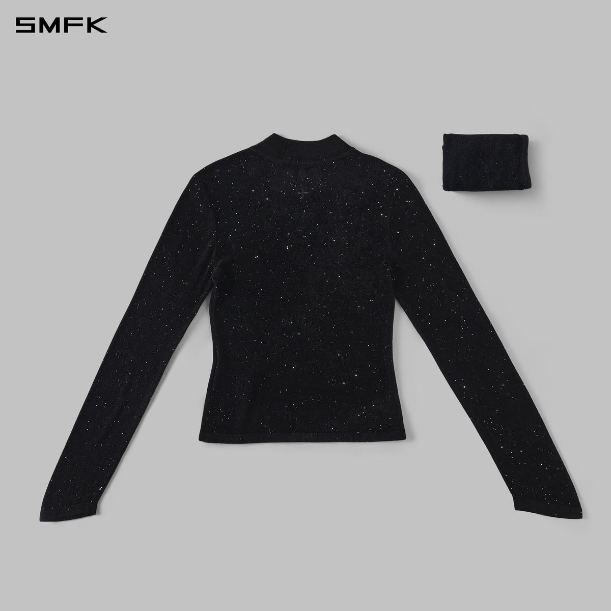 MYTH SIREN GALAXY STYLIST SLIM KNIT PULLOVER/STARRY VELVET GALAXY BLACK