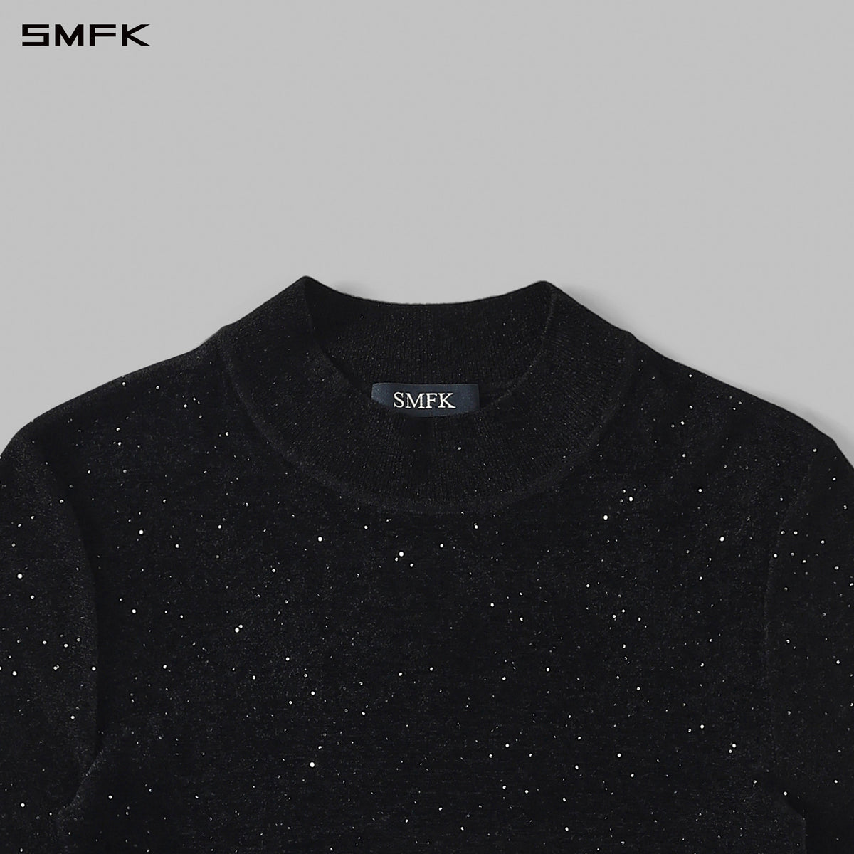 MYTH SIREN GALAXY STYLIST SLIM KNIT PULLOVER/STARRY VELVET GALAXY BLACK