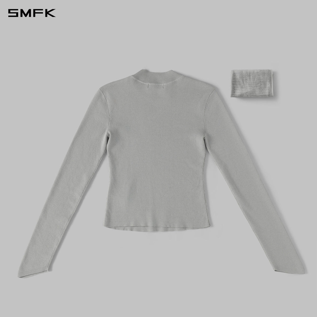 MYTH SIREN AURORA EVENING STYLIST SLIM KNIT SHIRT/LENZING TENCEL+SILK+COTTON GLACIER GREY