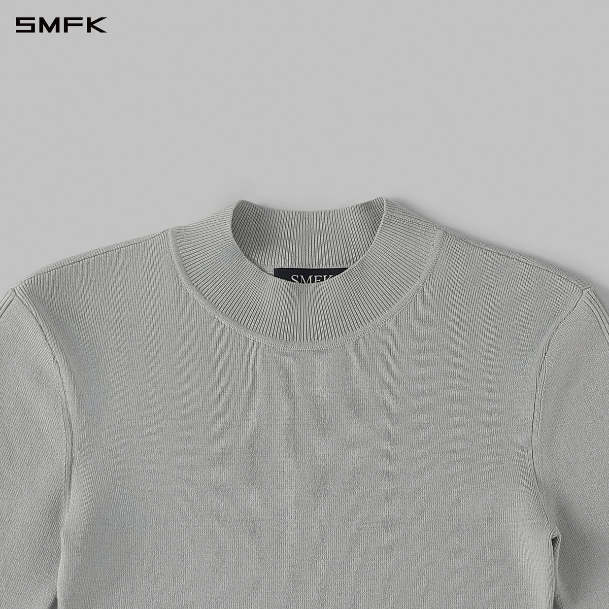MYTH SIREN AURORA EVENING STYLIST SLIM KNIT SHIRT/LENZING TENCEL+SILK+COTTON GLACIER GREY