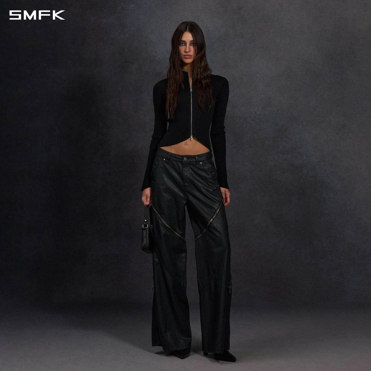 MYTH AEOLUS EVENING SLIM COLLAR KNIT JACKET/TENCEL+SILK WILD BLACK