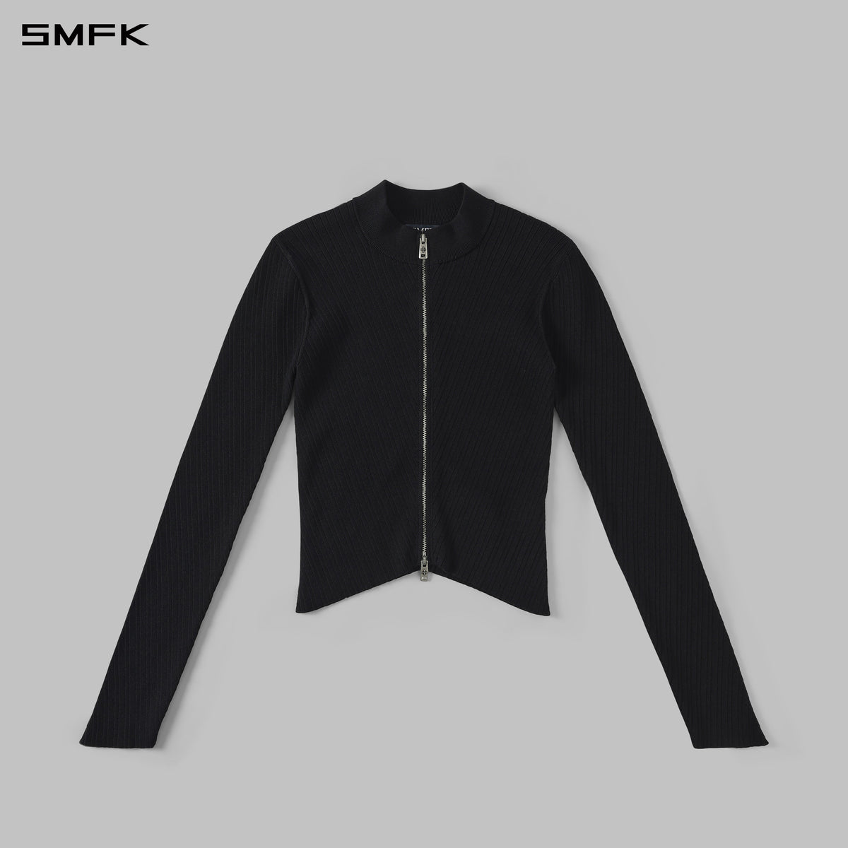 MYTH AEOLUS EVENING SLIM COLLAR KNIT JACKET/TENCEL+SILK WILD BLACK