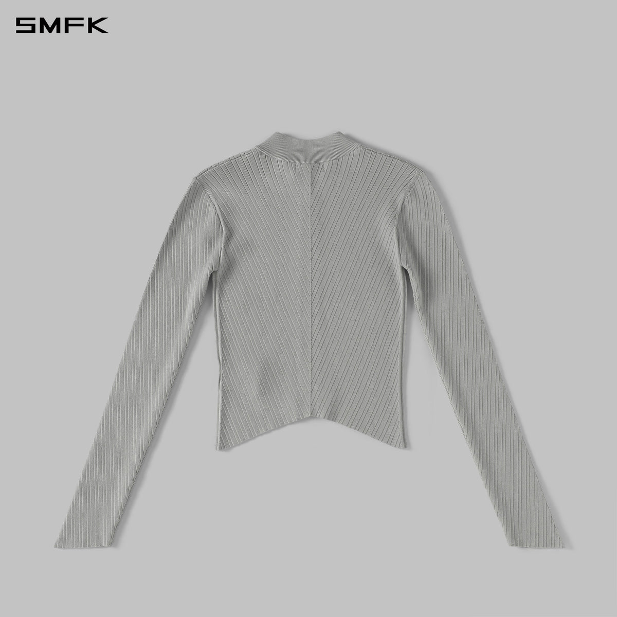 MYTH AEOLUS EVENING SLIM COLLAR KNIT JACKET/TENCEL+SILK GLACIER GREY
