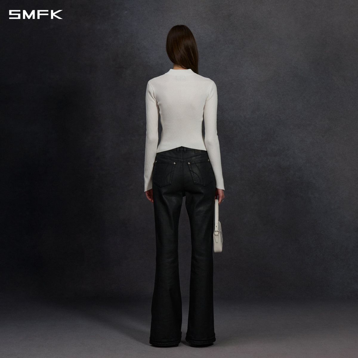 MYTH AEOLUS EVENING SLIM COLLAR KNIT JACKET/TENCEL+SILK CLOUD WHITE