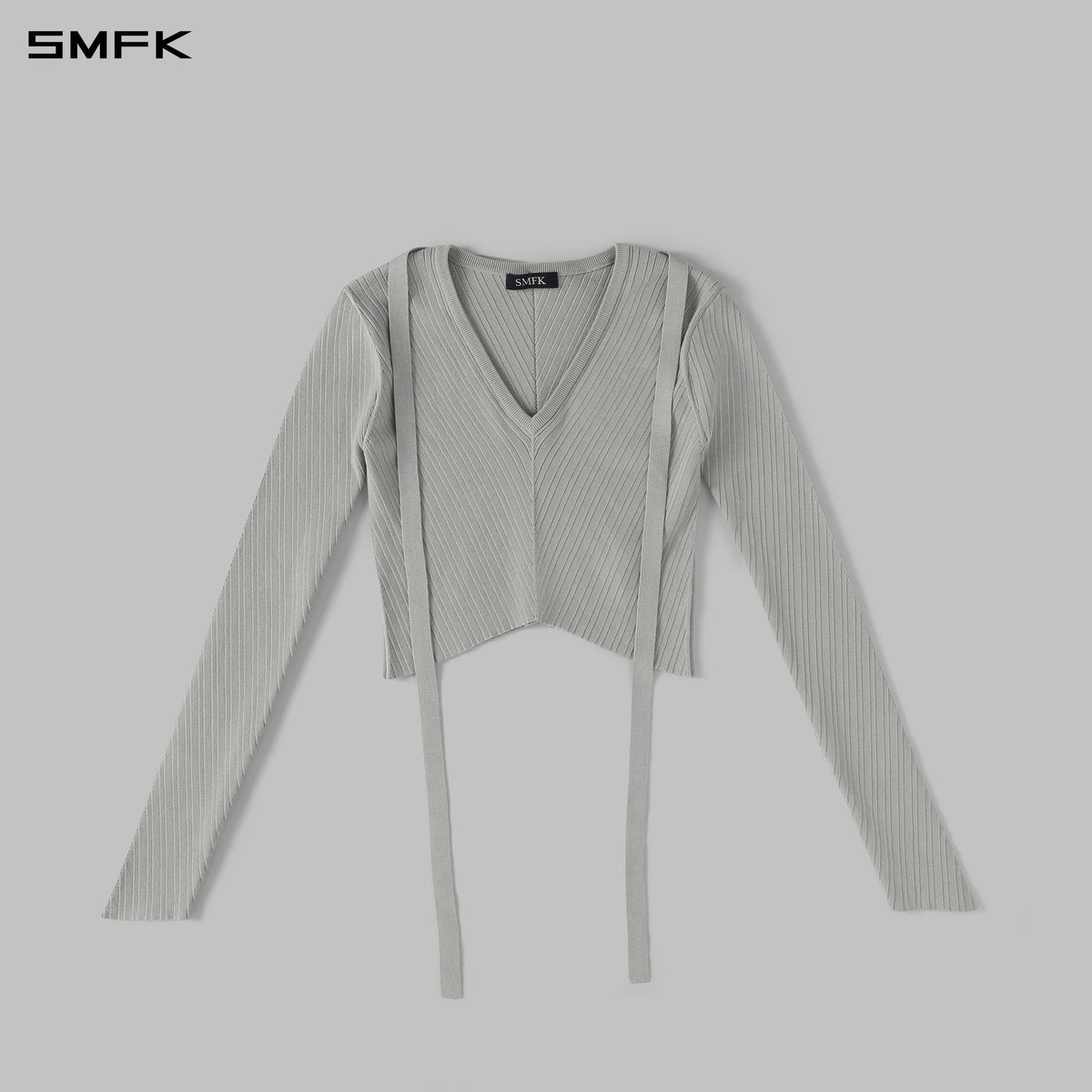 MYTH AEOLUS SYMMETRY EVENING KNIT PULLOVER/LENZING TENCEL+SILK+COTTON GLACIER GREY