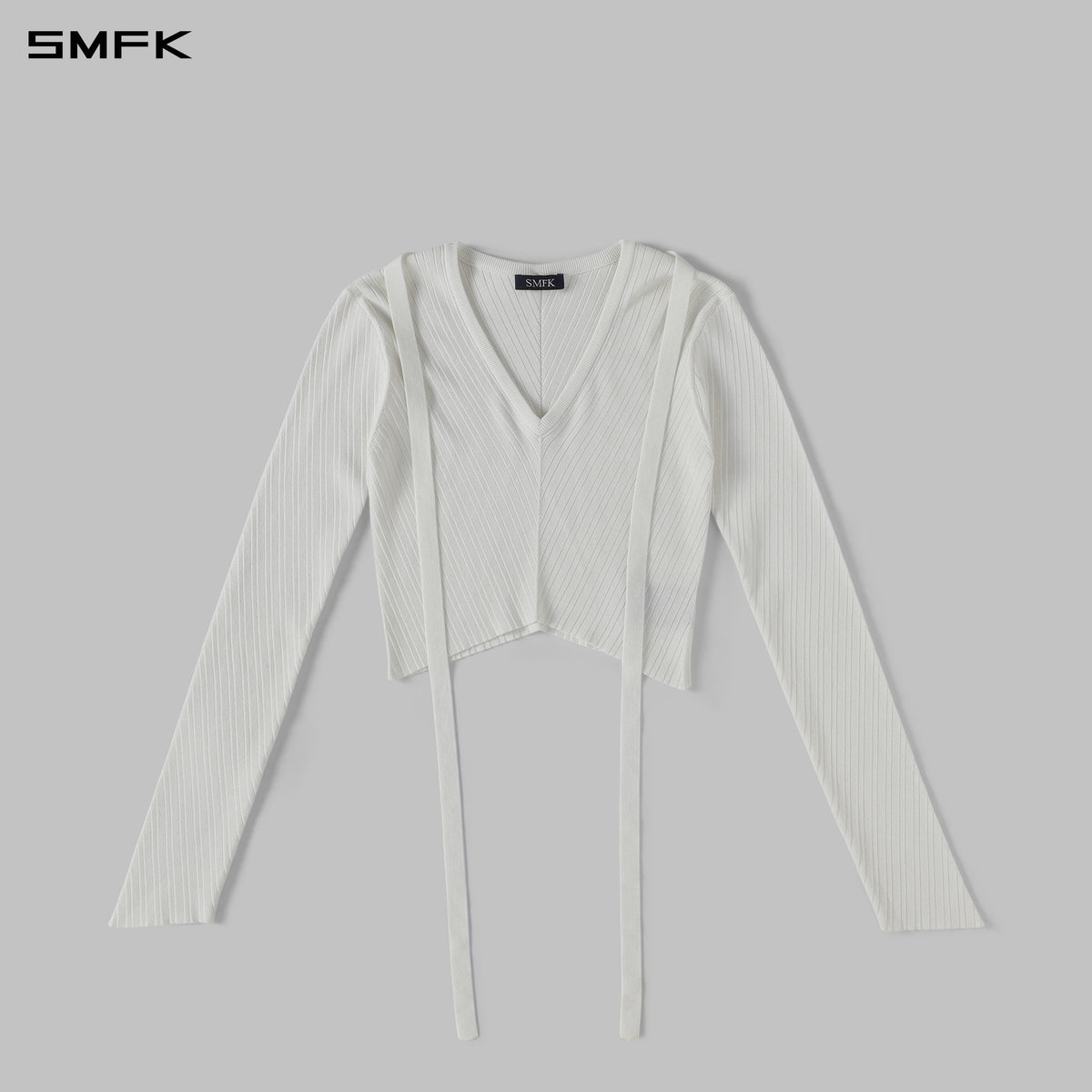 MYTH AEOLUS SYMMETRY EVENING KNIT PULLOVER/LENZING TENCEL+SILK+COTTON CLOUD WHITE