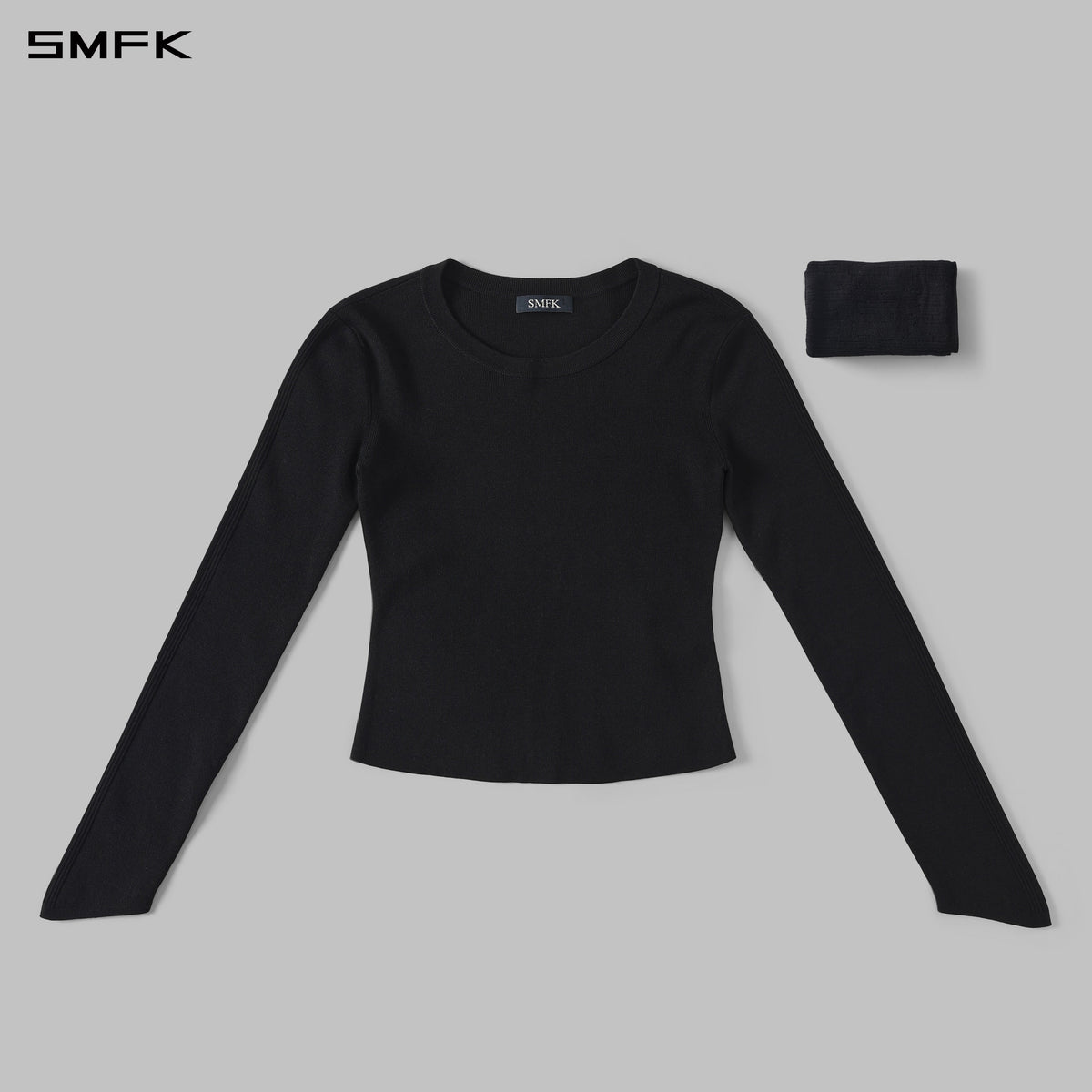 MYTH SIREN AURORA EVENING STYLIST SLIM KNIT SHIRT/LENZING TENCEL+SILK+COTTON WILD BLACK