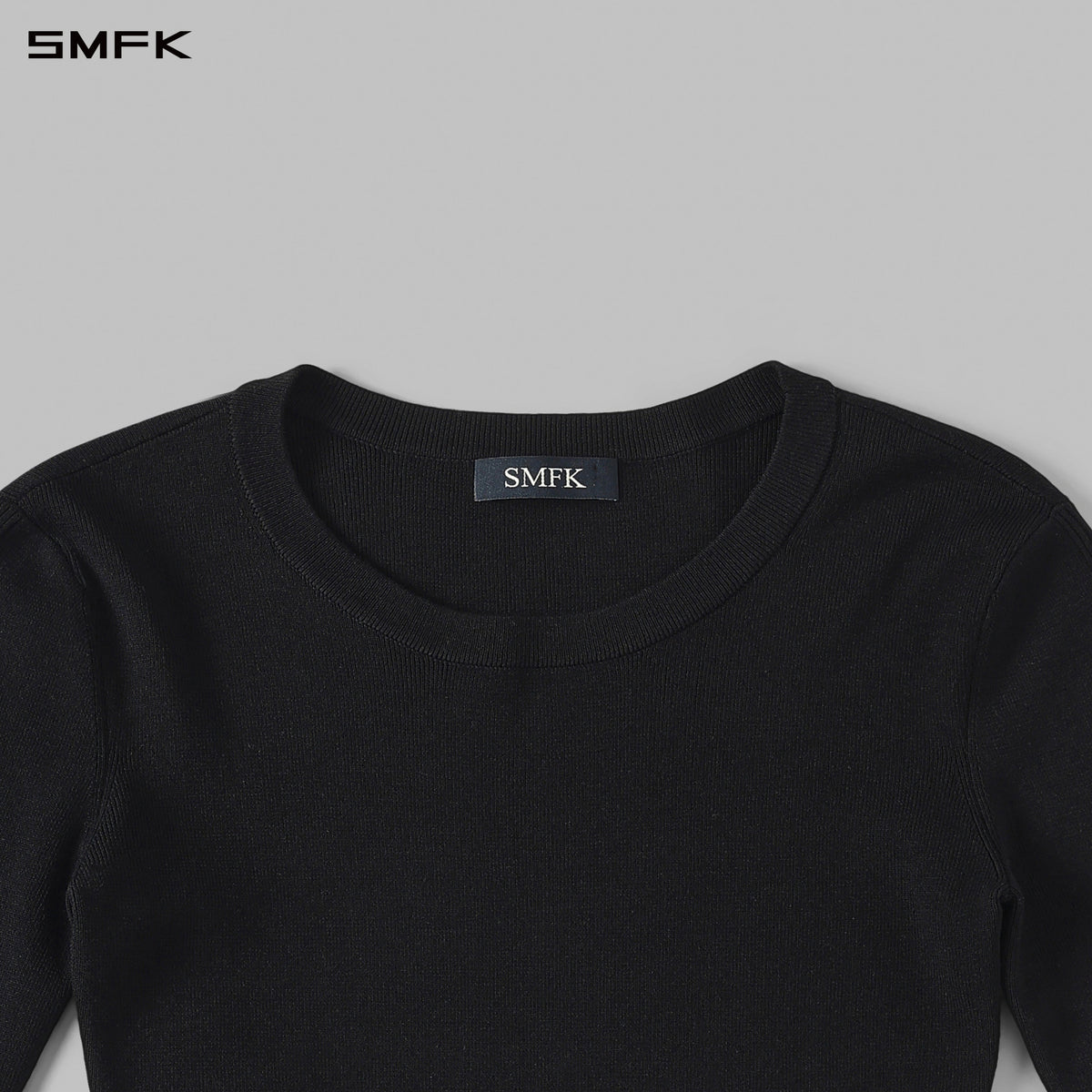 MYTH SIREN AURORA EVENING STYLIST SLIM KNIT SHIRT/LENZING TENCEL+SILK+COTTON WILD BLACK