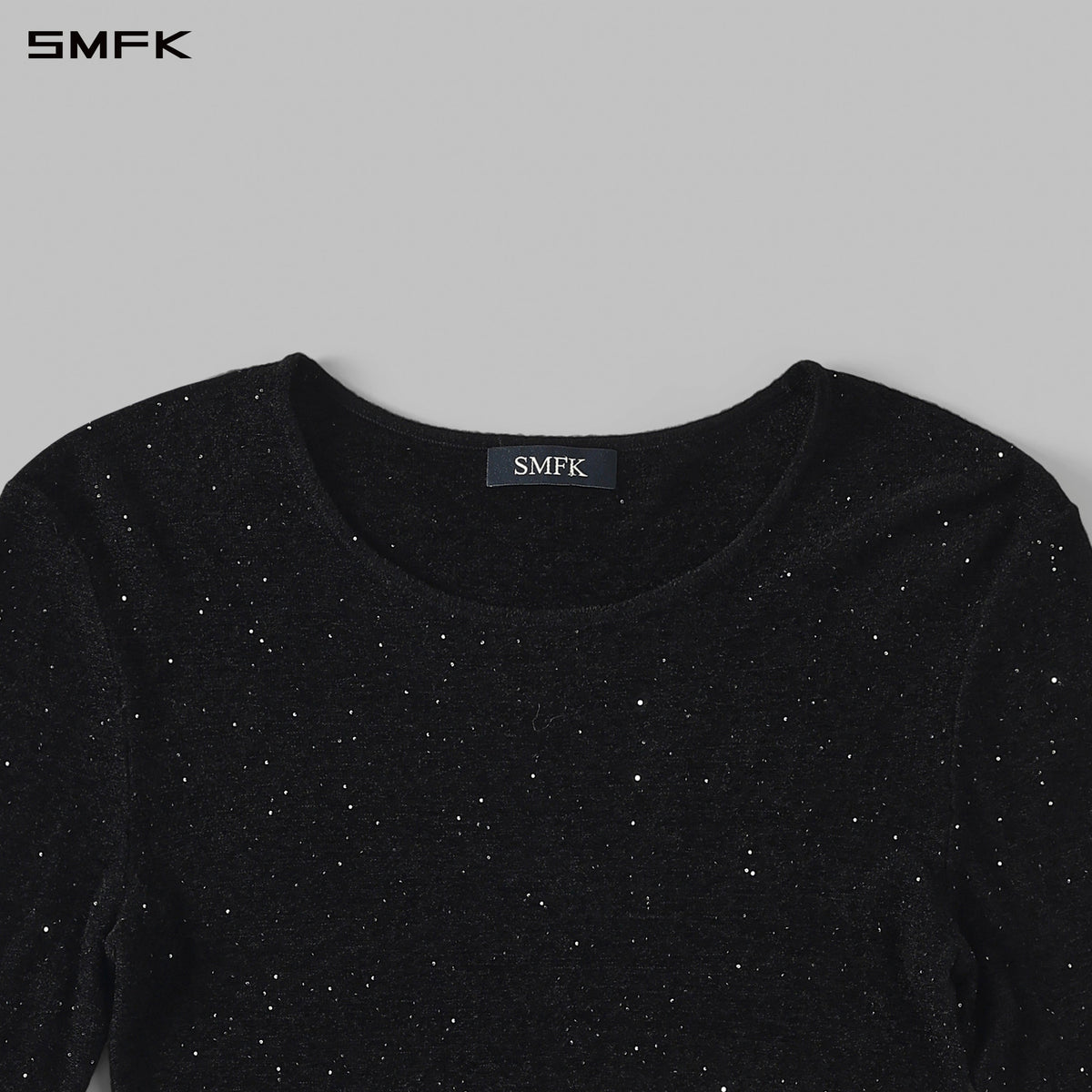 MYTH SIREN GALAXY STYLIST SLIM KNIT PULLOVER/STARRY VELVET GALAXY BLACK