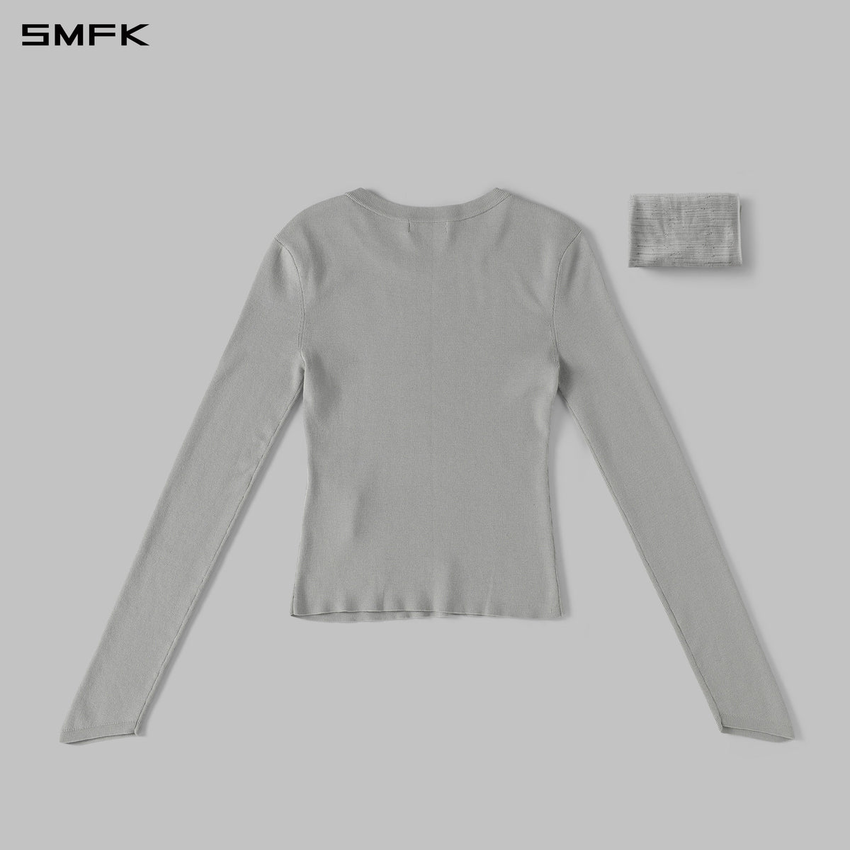 MYTH SIREN AURORA EVENING STYLIST SLIM KNIT SHIRT/LENZING TENCEL+SILK+COTTON GLACIER GREY