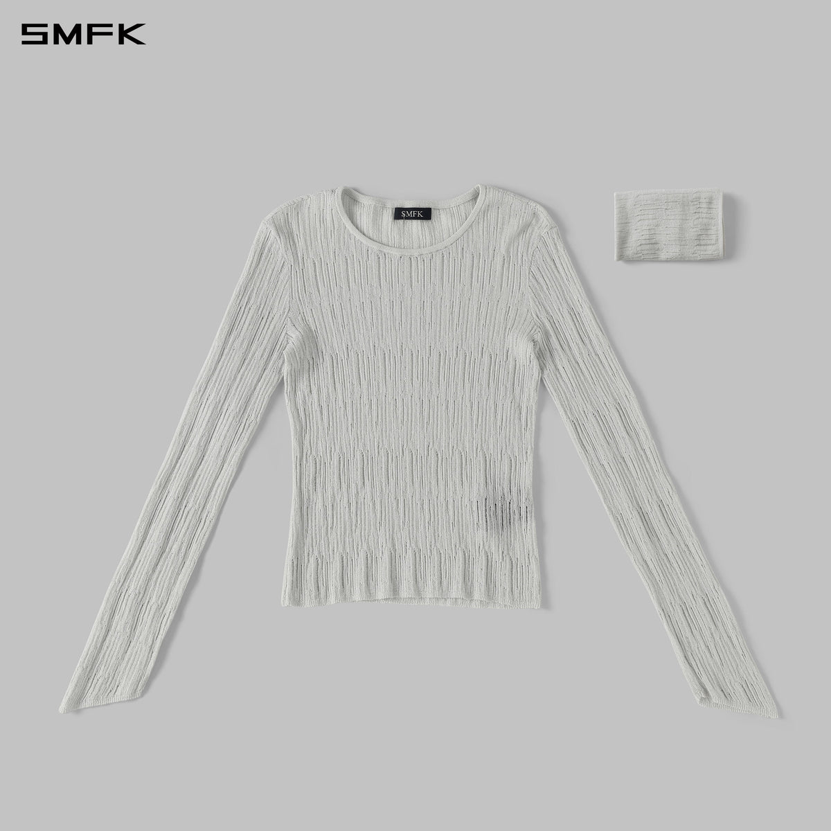MYTH SIREN AURORA EVENING STYLIST SLIM KNIT SHIRT/METALLIC YARN AURORA SLIVER