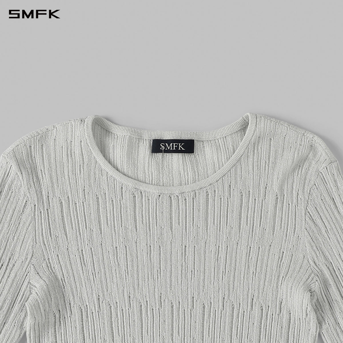 MYTH SIREN AURORA EVENING STYLIST SLIM KNIT SHIRT/METALLIC YARN AURORA SLIVER
