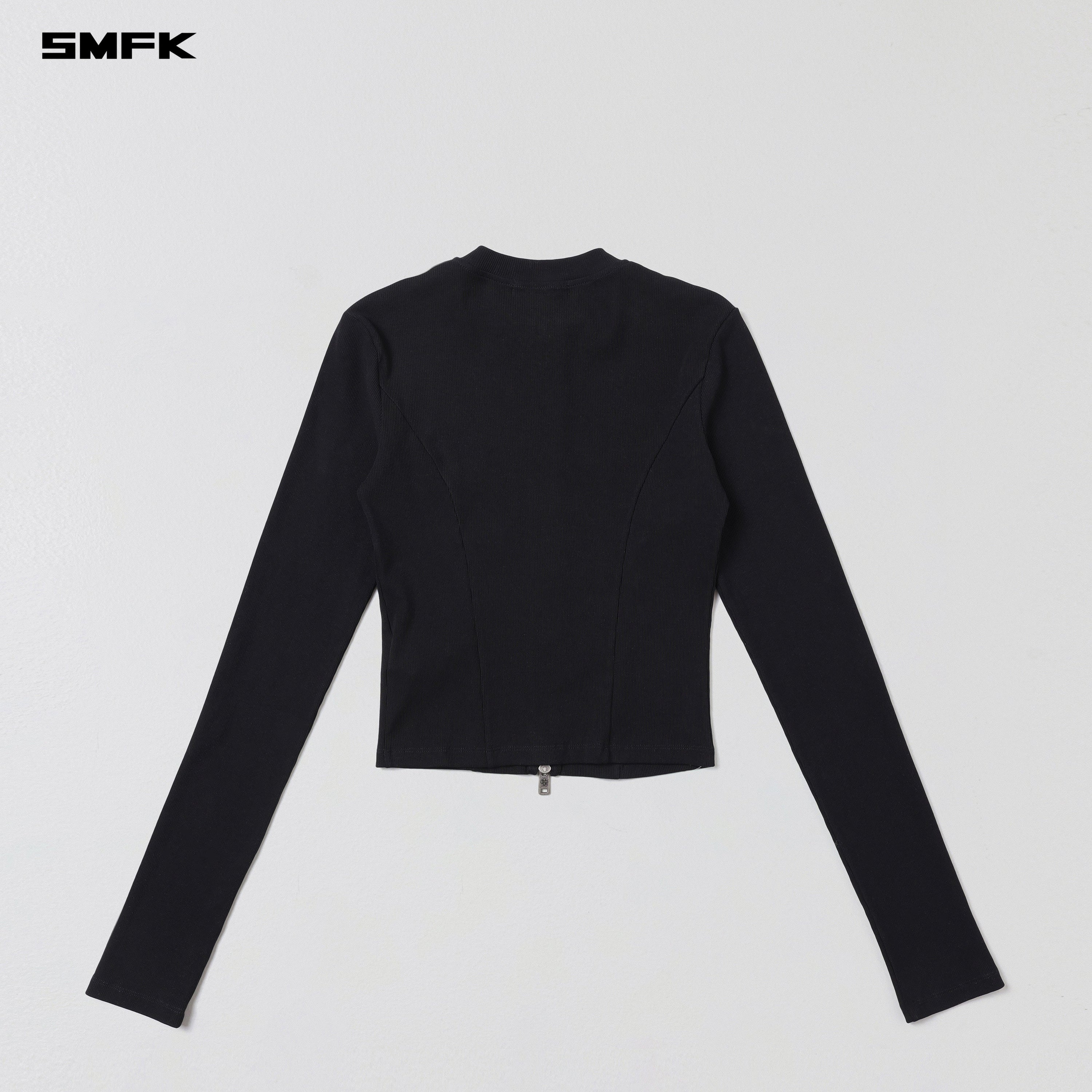 VINTAGE NOMADIC SILK ZIP PULLOVER/SILK COTTON WILD BLACK