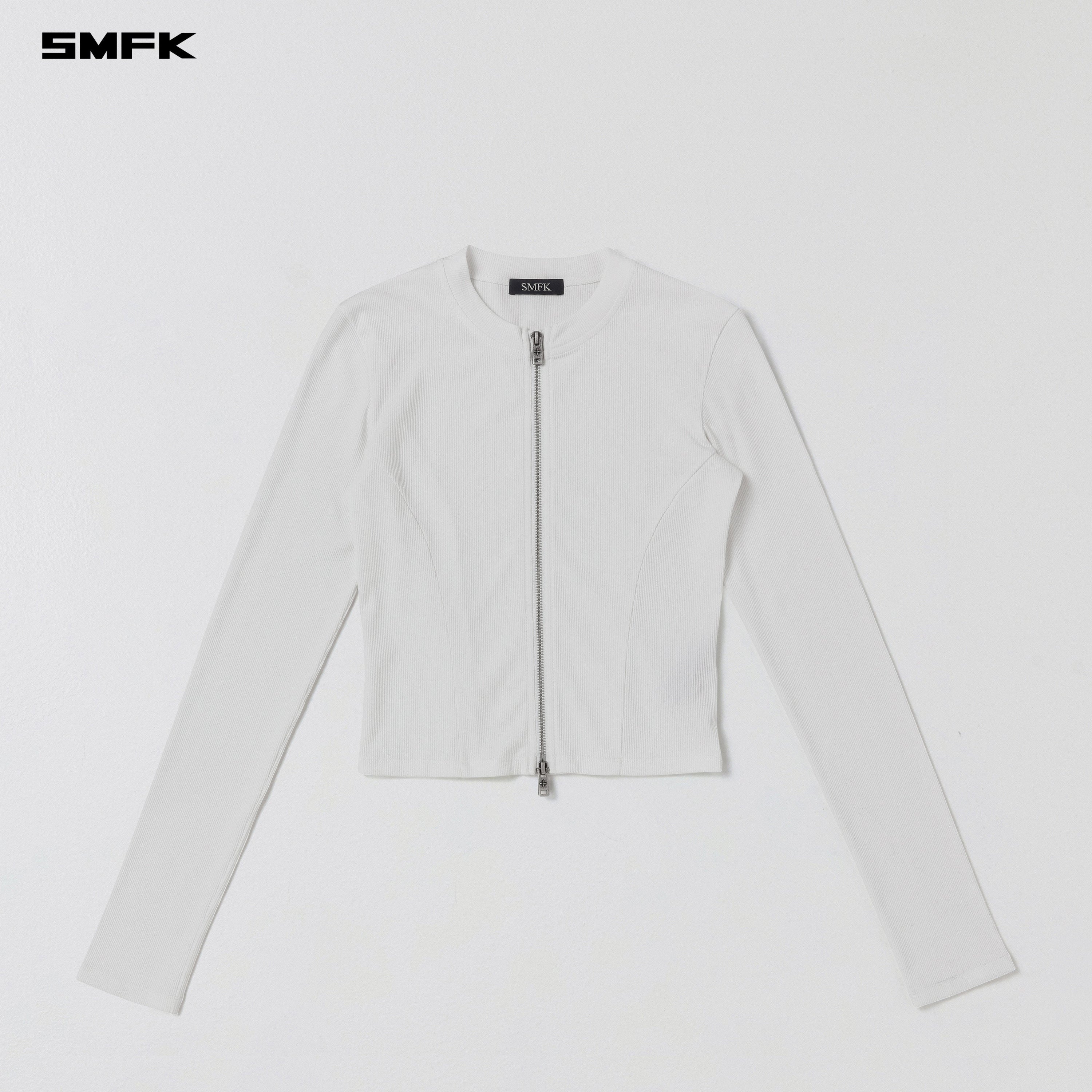 VINTAGE NOMADIC SILK ZIP PULLOVER/SILK COTTON CLOUD WHITE