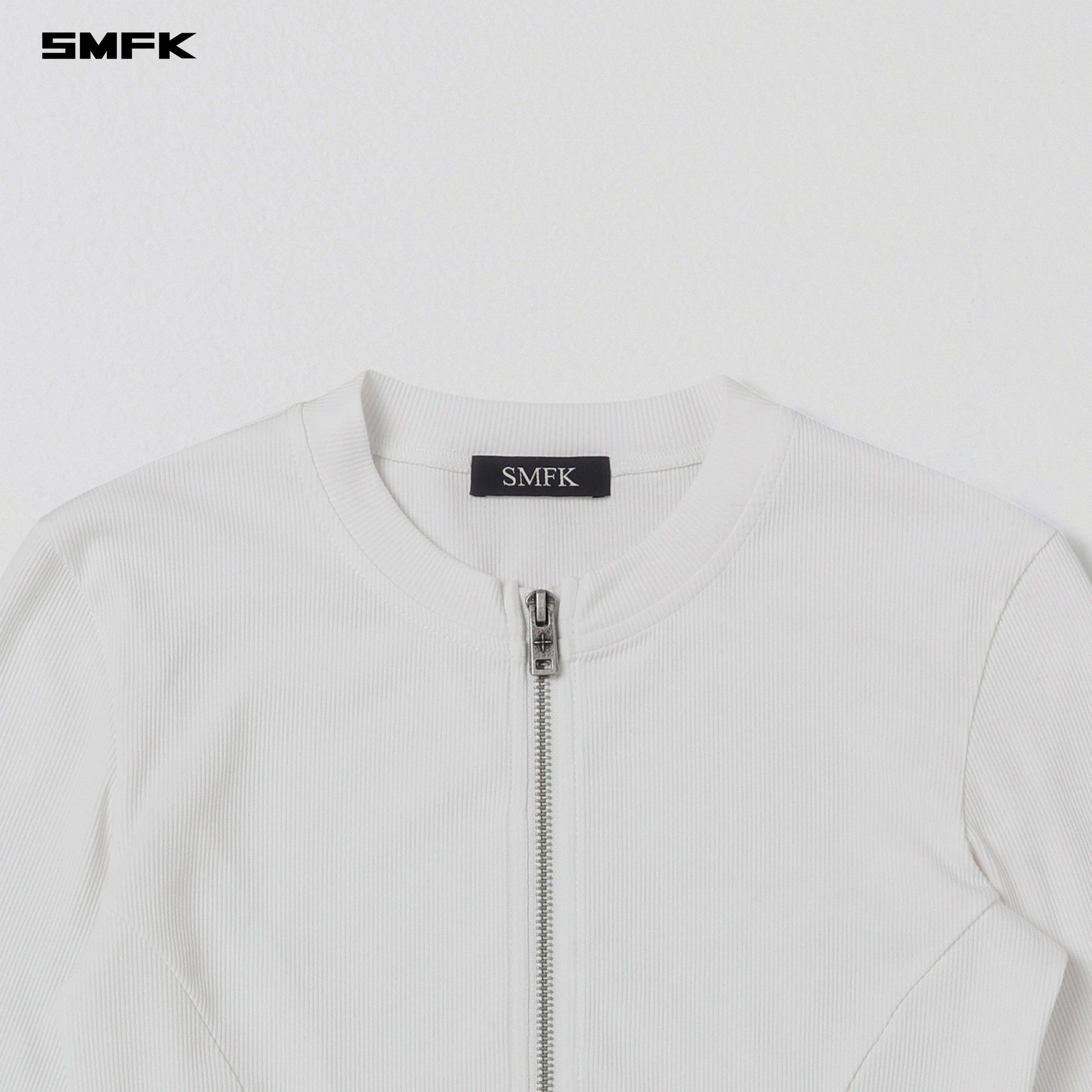 VINTAGE NOMADIC SILK ZIP PULLOVER/SILK COTTON CLOUD WHITE