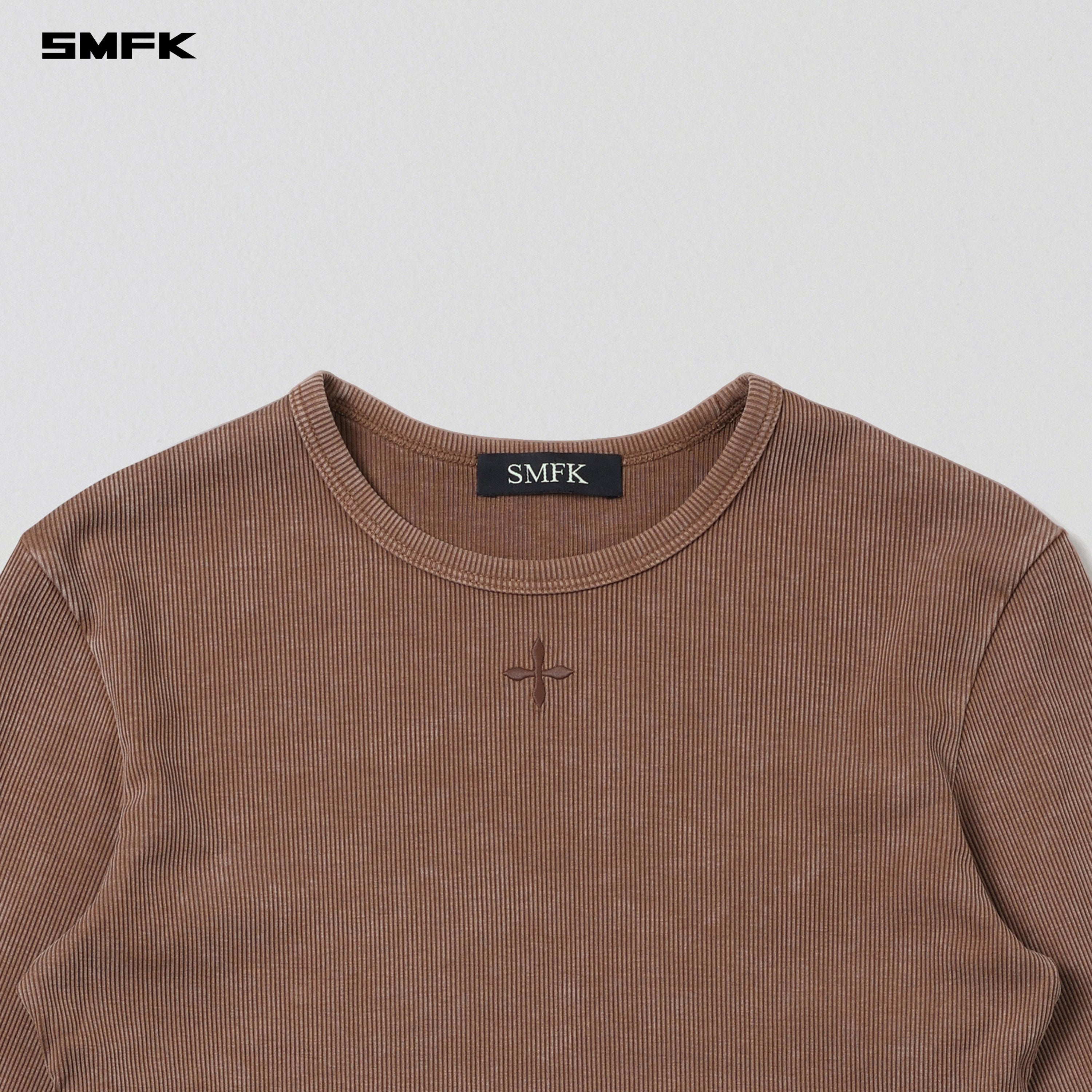 VINTAGE NOMADIC SLIM SILK PULLOVER/SILK COTTON VANISH BROWN