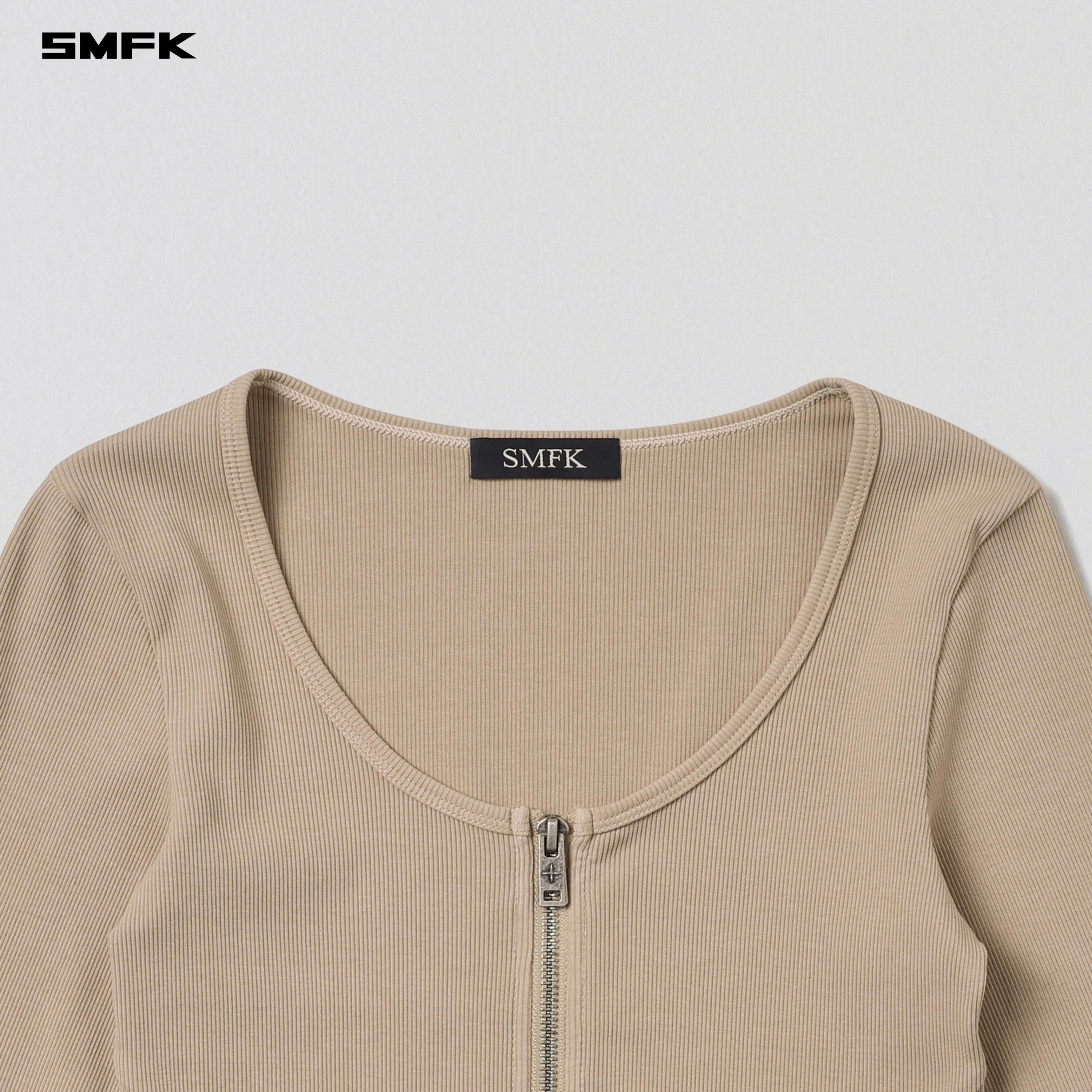 VINTAGE NOMADIC SLIM ZIP PULLOVER/LONG-STAPLE COTTON FRESH SKIN