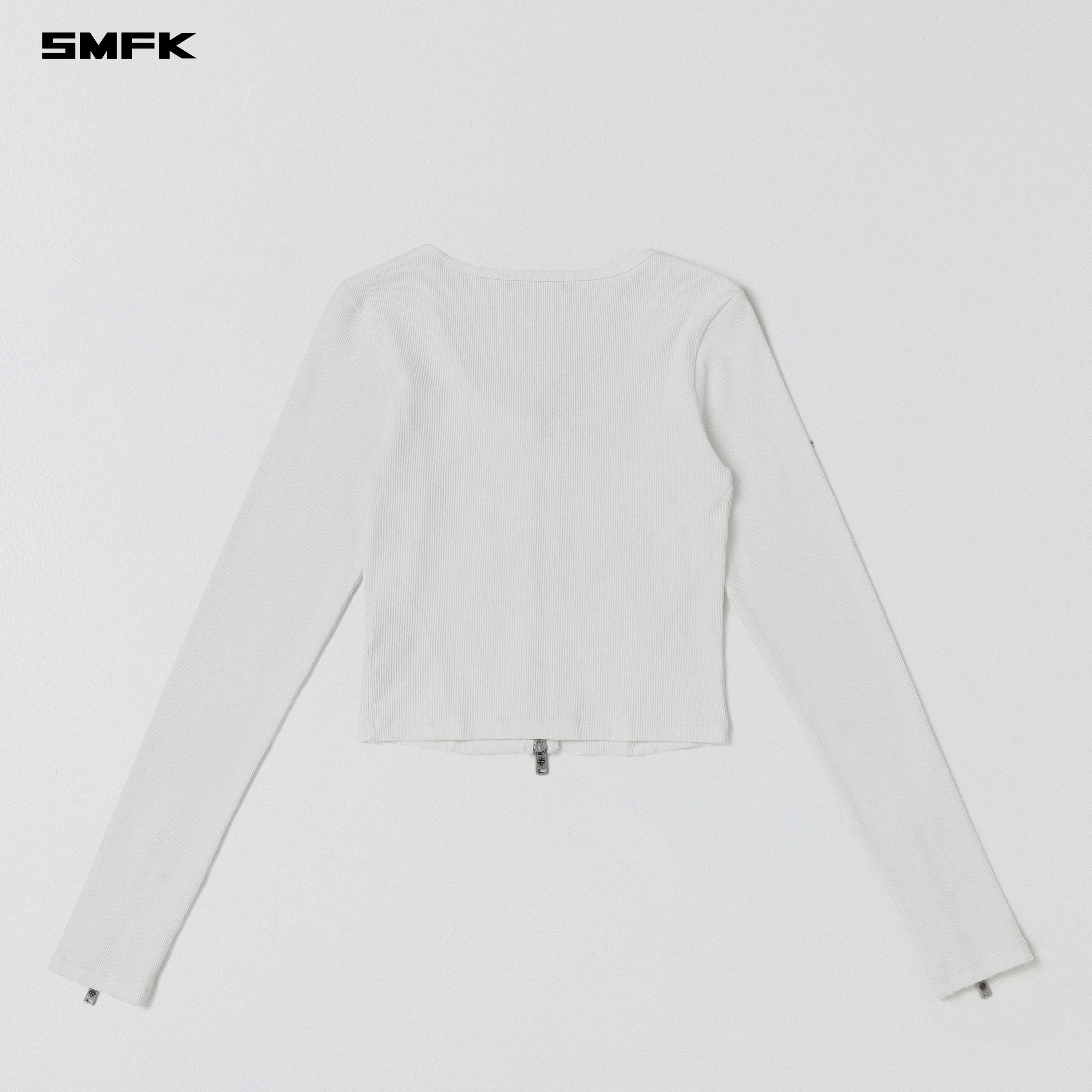 VINTAGE NOMADIC SLIM ZIP PULLOVER/LONG-STAPLE COTTON CLOUD WHITE