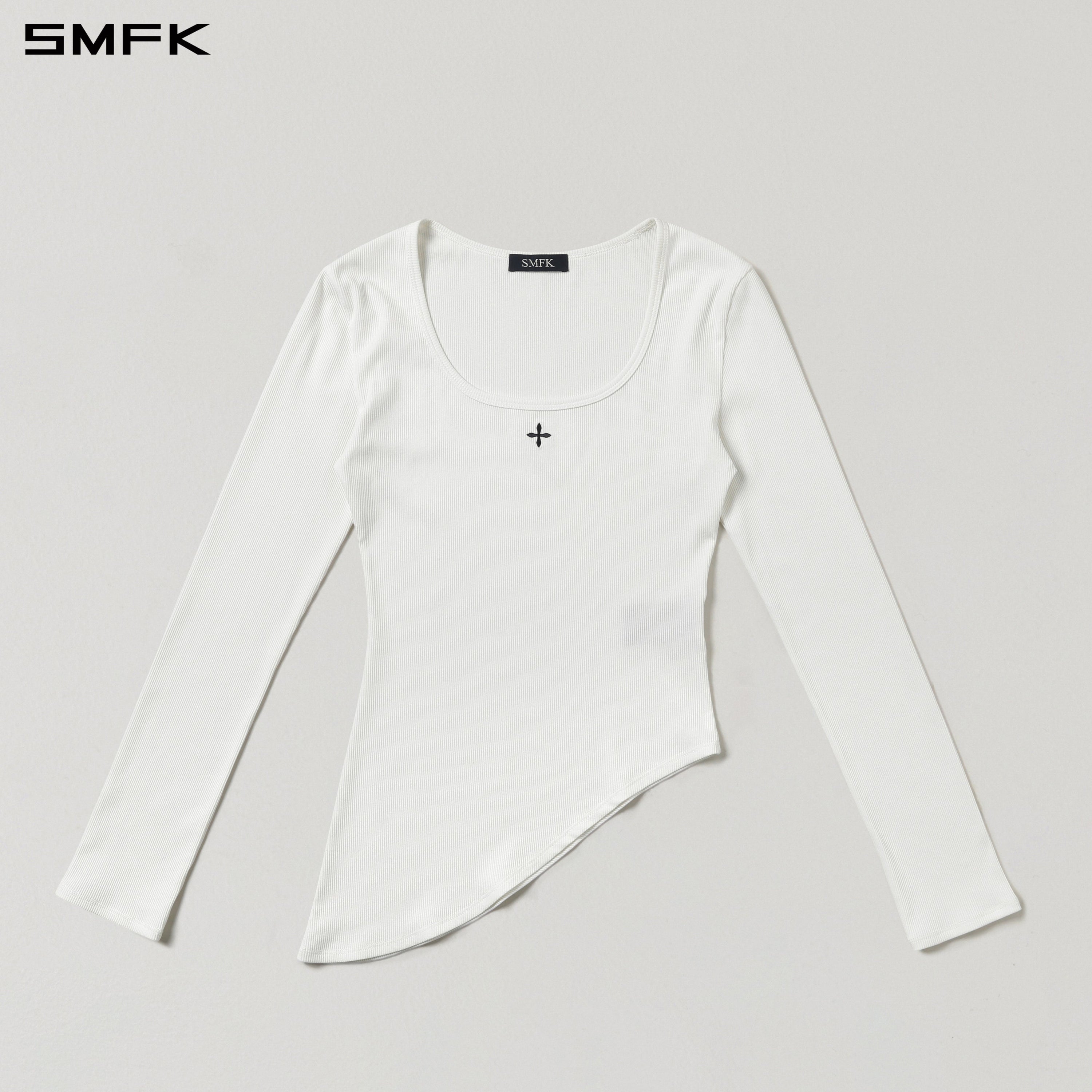VINTAGE NOMADIC SILK ASYMMETRY PULLOVER/SILK+COTTON CLOUD WHITE
